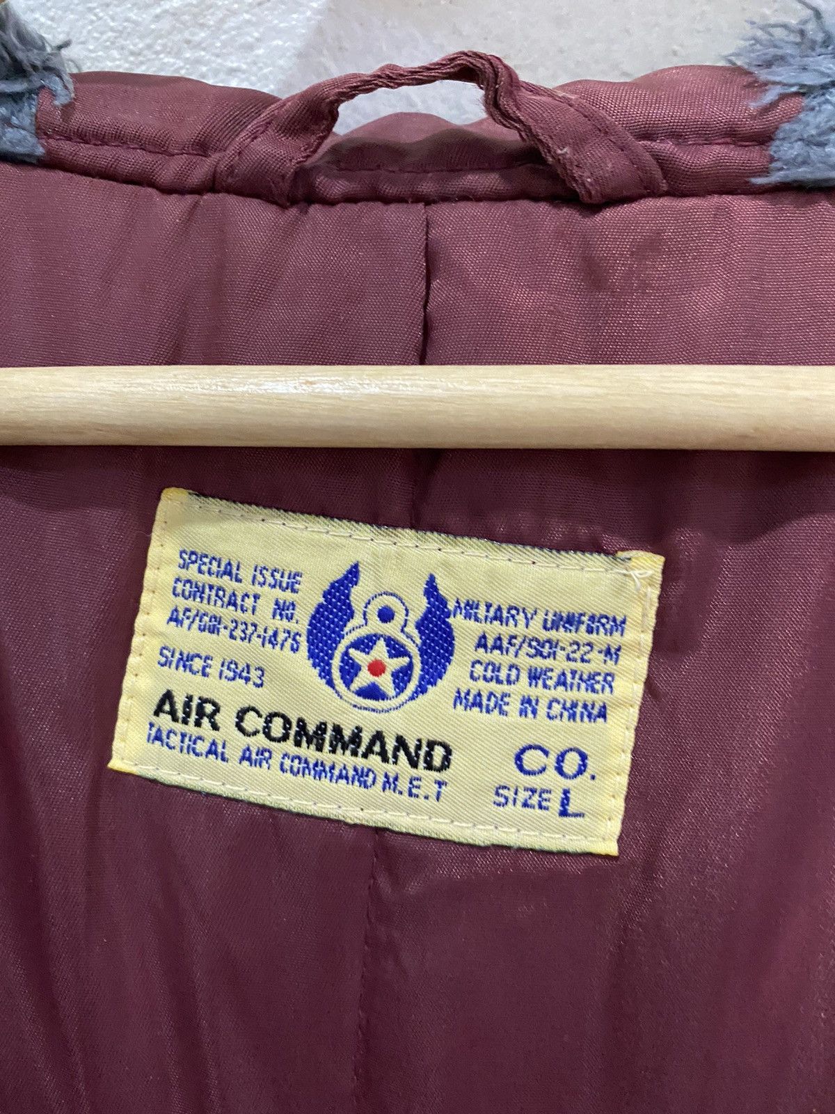 Buzz Rickson's VINTAGE AIR COMMAND TACTICAL MILITARY BOMBER JACKET FUR HOOD Size US L / EU 52-54 / 3 - 9 Thumbnail