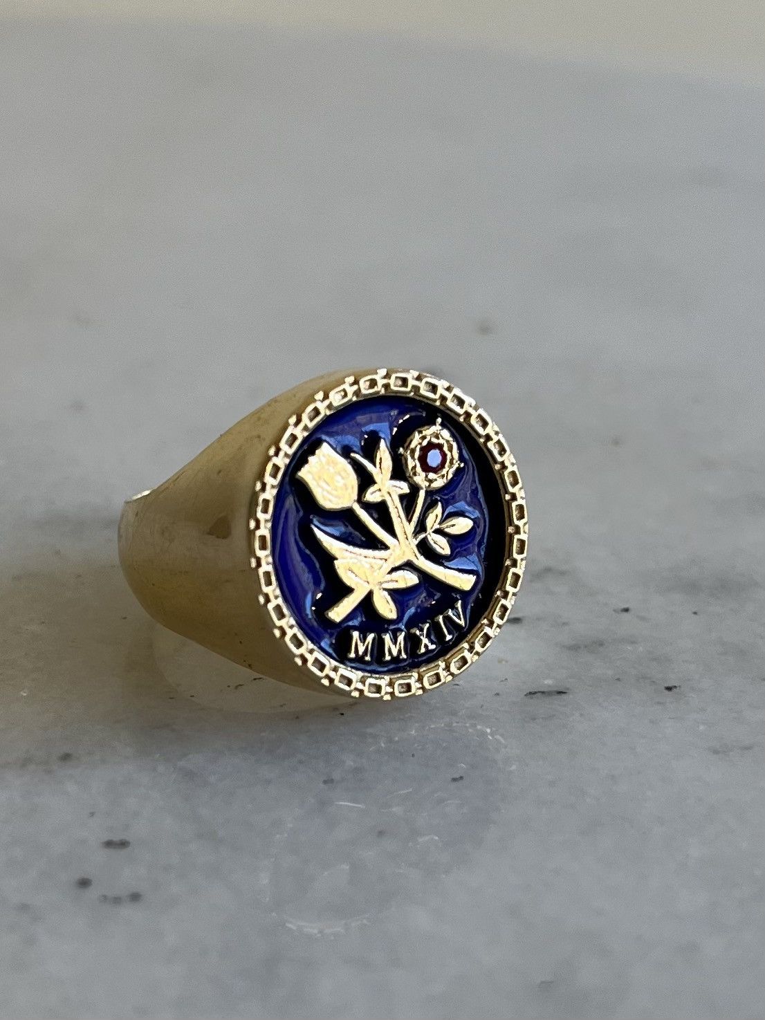 Aime Leon Dore Aime Leon Dore 14k Queens Crest Ruby Ring | Grailed