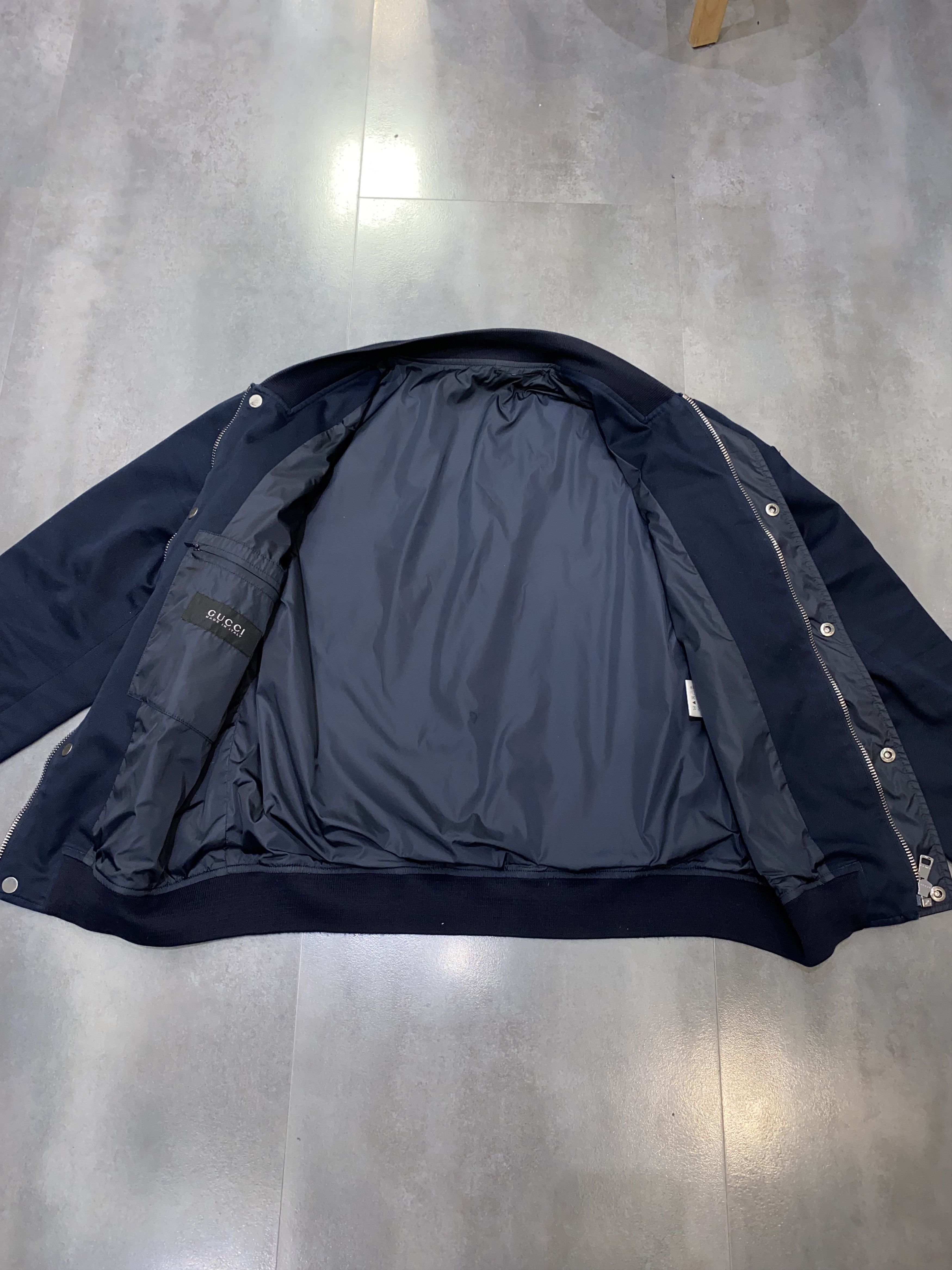 Gucci SS08 Gucci Tactical Pocket Navy Bomber Jacket Size US L / EU 52-54 / 3 - 16 Thumbnail