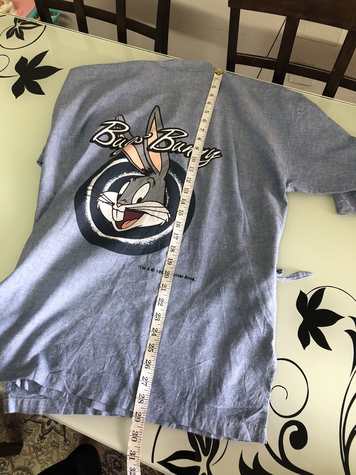 Warner Bros Vintage 90s Bugs Bunny Big Logo by Looney Tunes Kimono Denim Size US M / EU 48-50 / 2 - 23 Thumbnail
