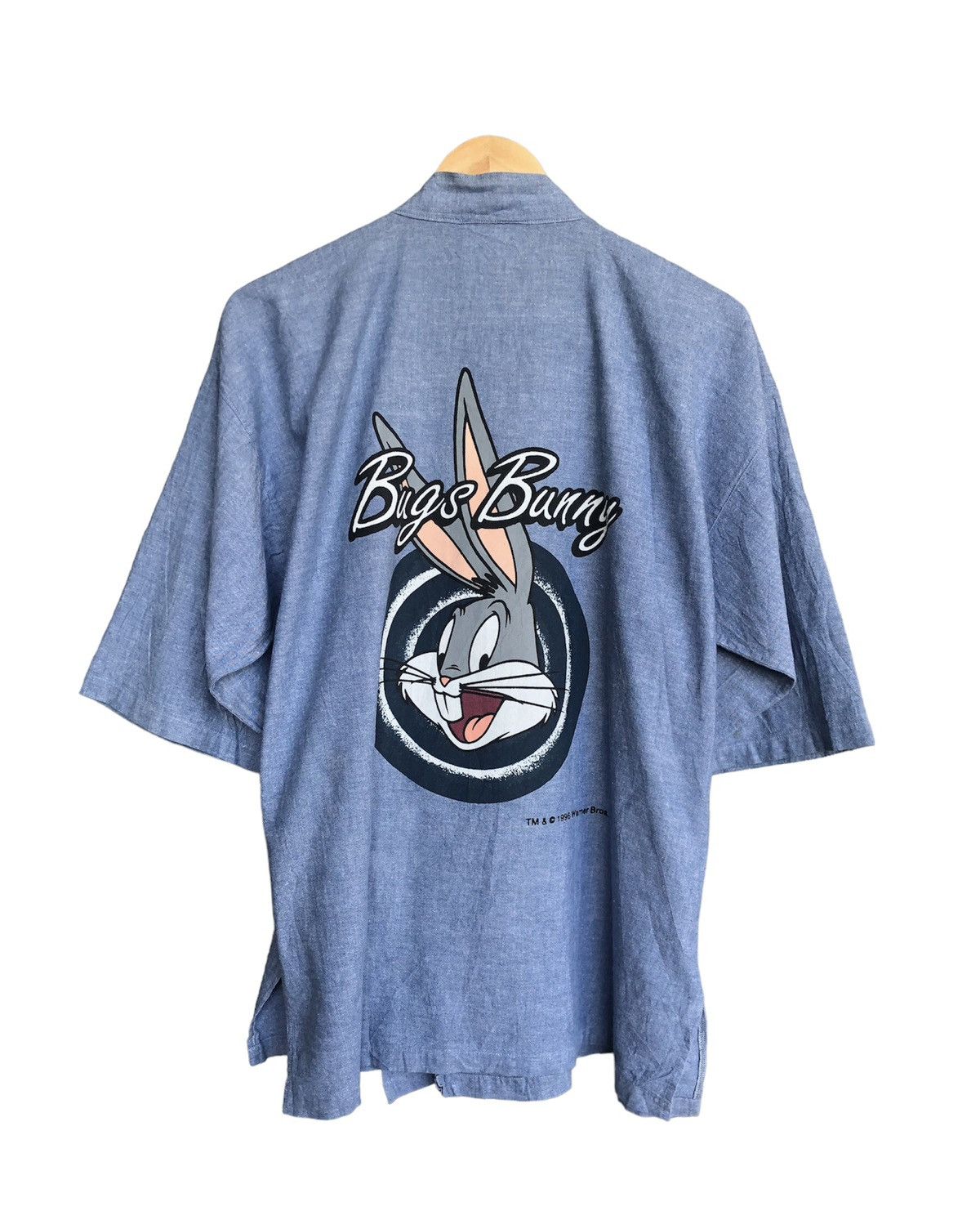 Warner Bros Vintage 90s Bugs Bunny Big Logo by Looney Tunes Kimono Denim Size US M / EU 48-50 / 2 - 1 Thumbnail