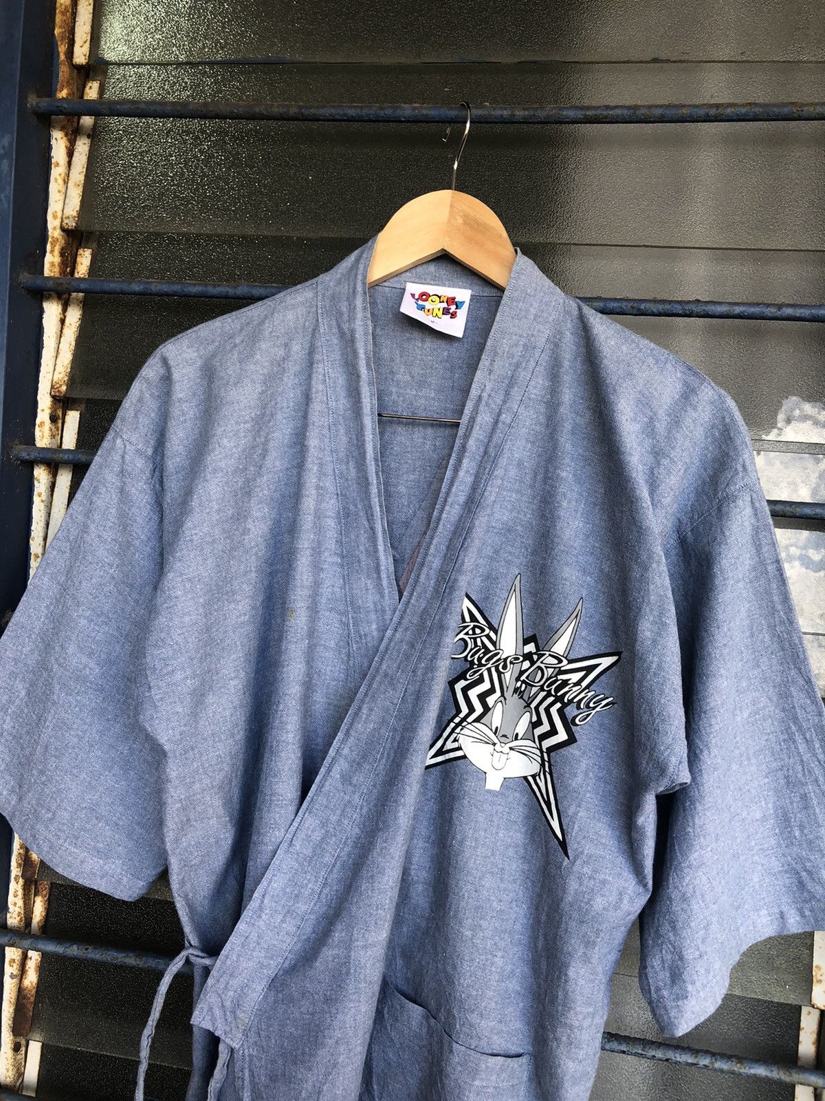 Warner Bros Vintage 90s Bugs Bunny Big Logo by Looney Tunes Kimono Denim Size US M / EU 48-50 / 2 - 9 Thumbnail