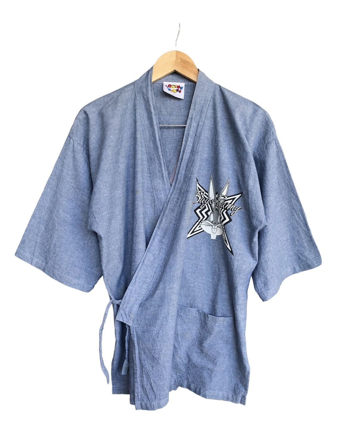 Warner Bros Vintage 90s Bugs Bunny Big Logo by Looney Tunes Kimono Denim Size US M / EU 48-50 / 2 - 2 Thumbnail