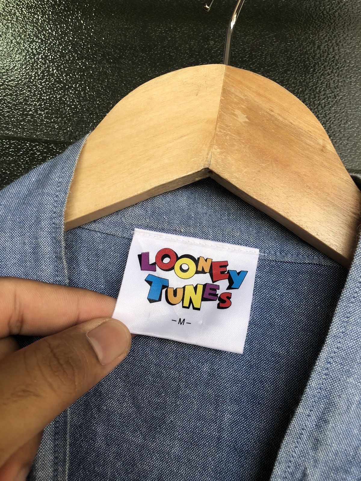 Warner Bros Vintage 90s Bugs Bunny Big Logo by Looney Tunes Kimono Denim Size US M / EU 48-50 / 2 - 5 Thumbnail