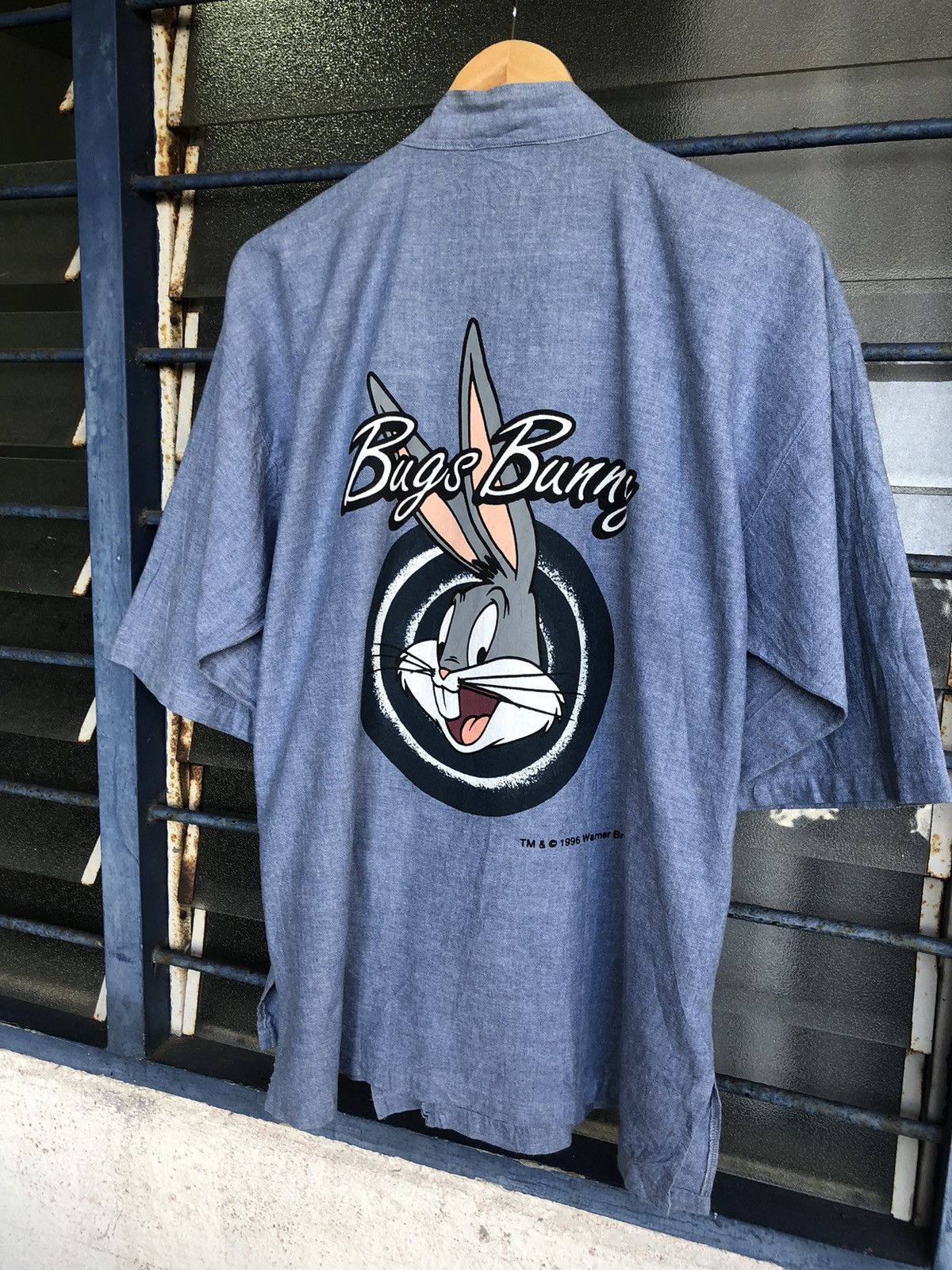 Warner Bros Vintage 90s Bugs Bunny Big Logo by Looney Tunes Kimono Denim Size US M / EU 48-50 / 2 - 18 Thumbnail