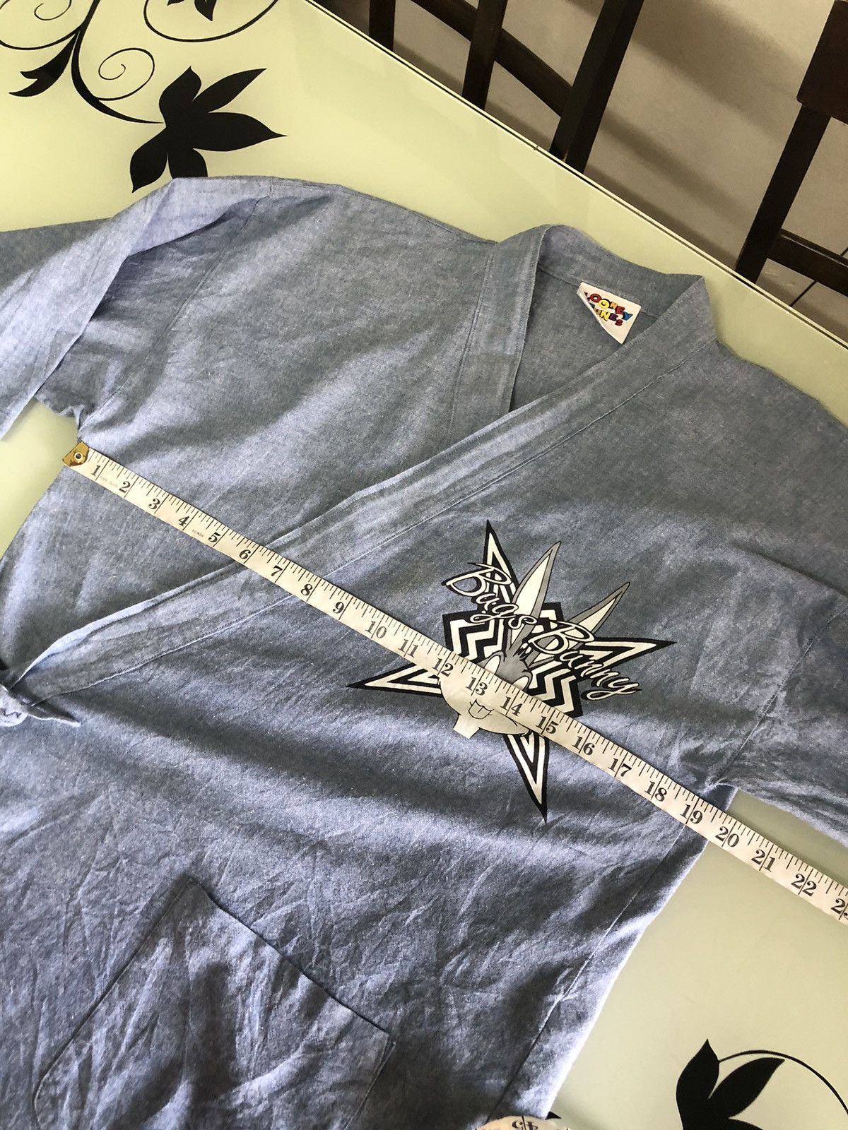 Warner Bros Vintage 90s Bugs Bunny Big Logo by Looney Tunes Kimono Denim Size US M / EU 48-50 / 2 - 21 Thumbnail