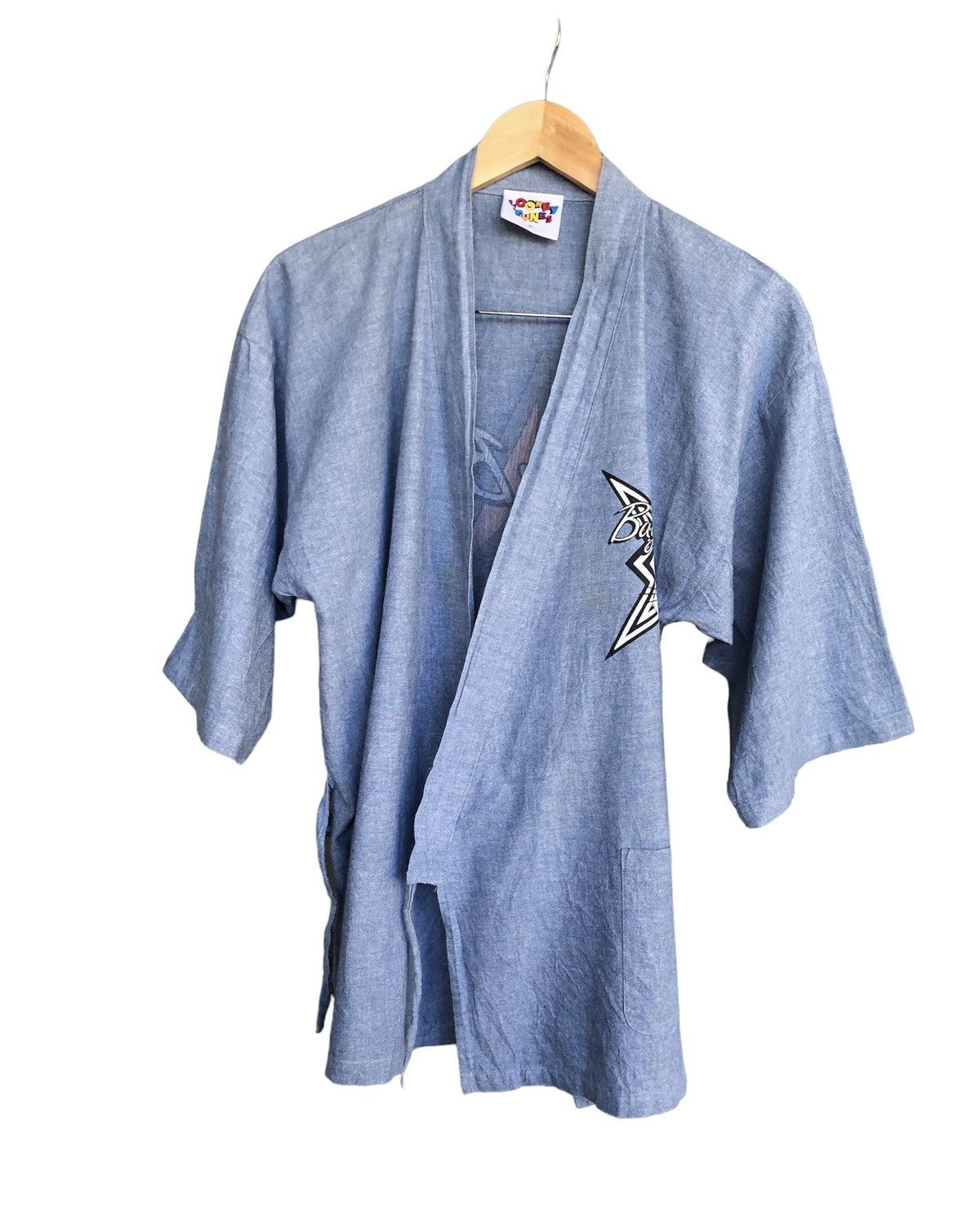 Warner Bros Vintage 90s Bugs Bunny Big Logo by Looney Tunes Kimono Denim Size US M / EU 48-50 / 2 - 3 Thumbnail