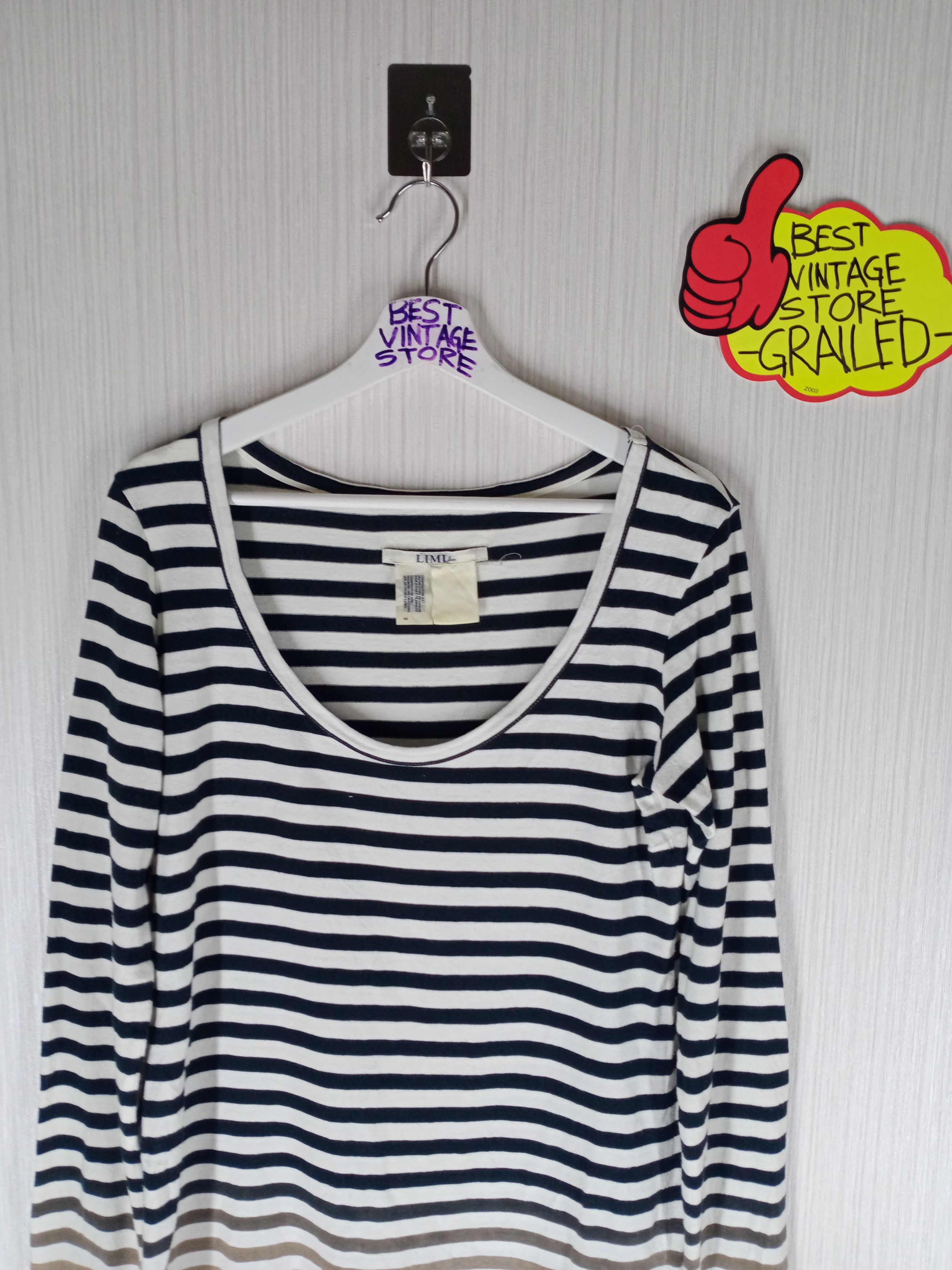 Japanese Brand × Limi Feu × Yohji Yamamoto Limi Feu By Yohji Yamamoto Striped Long Sleeve Size US S / EU 44-46 / 1 - 2 Thumbnail