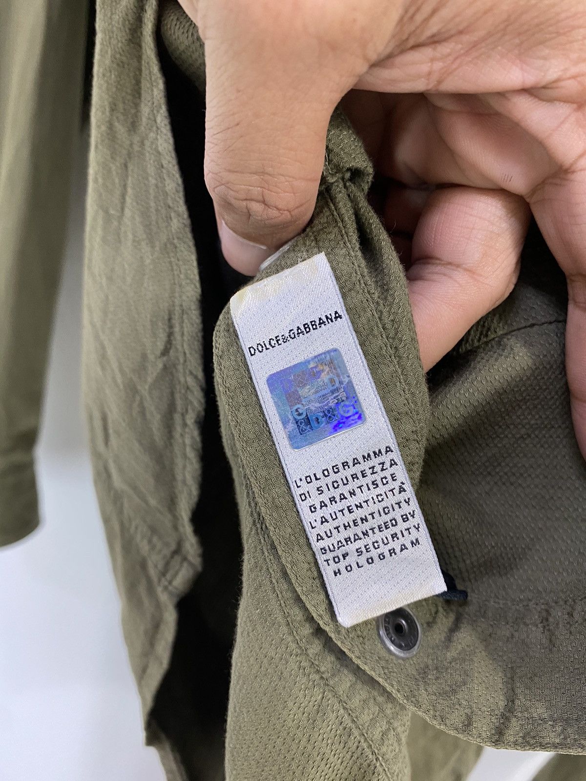 Dolce & Gabbana F/W 2003 Dolce and Gabbana Button Shirt Military Design Size US XS / EU 42 / 0 - 7 Thumbnail