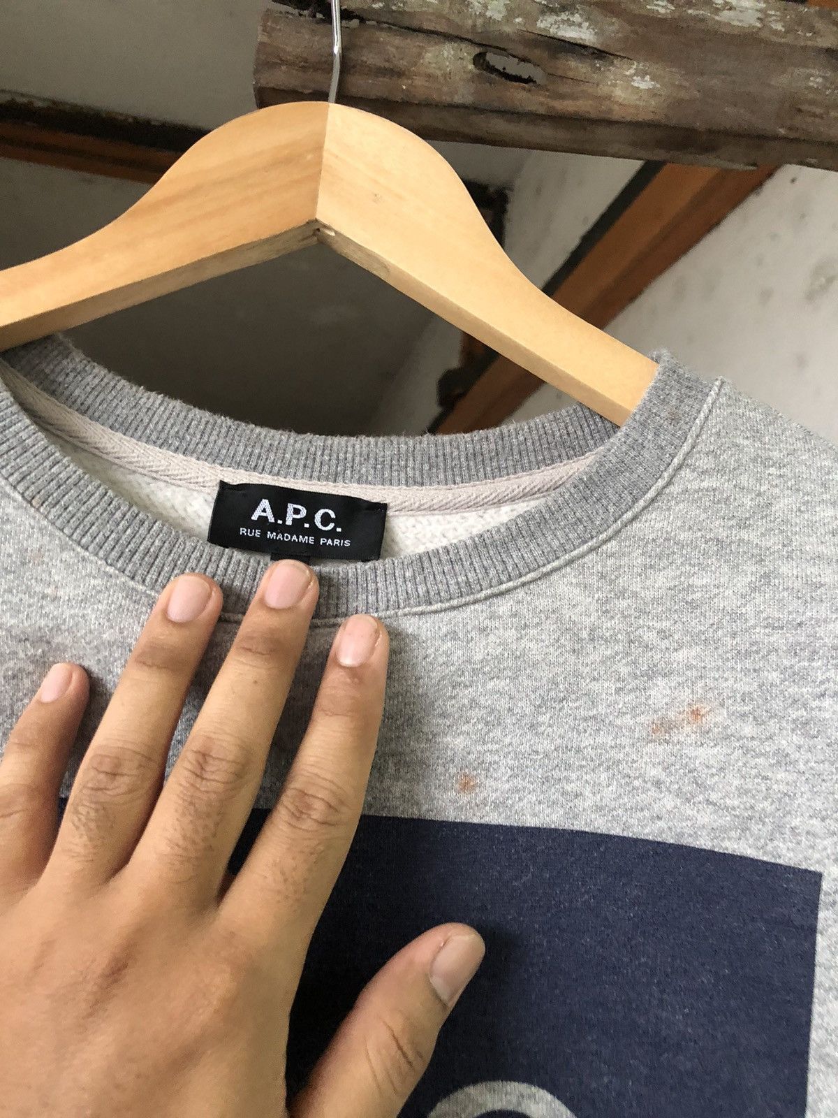 A.P.C. Vintage APC Big Logo Sweatshirt Women Size M / US 6-8 / IT 42-44 - 14 Thumbnail