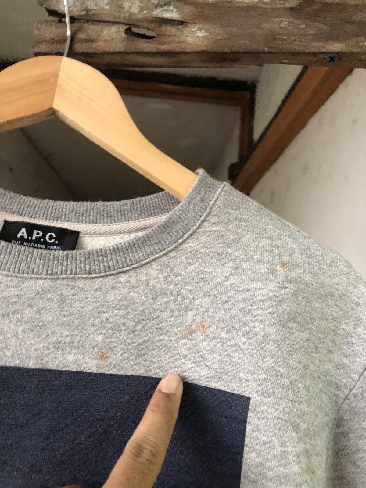 A.P.C. Vintage APC Big Logo Sweatshirt Women Size M / US 6-8 / IT 42-44 - 6 Thumbnail