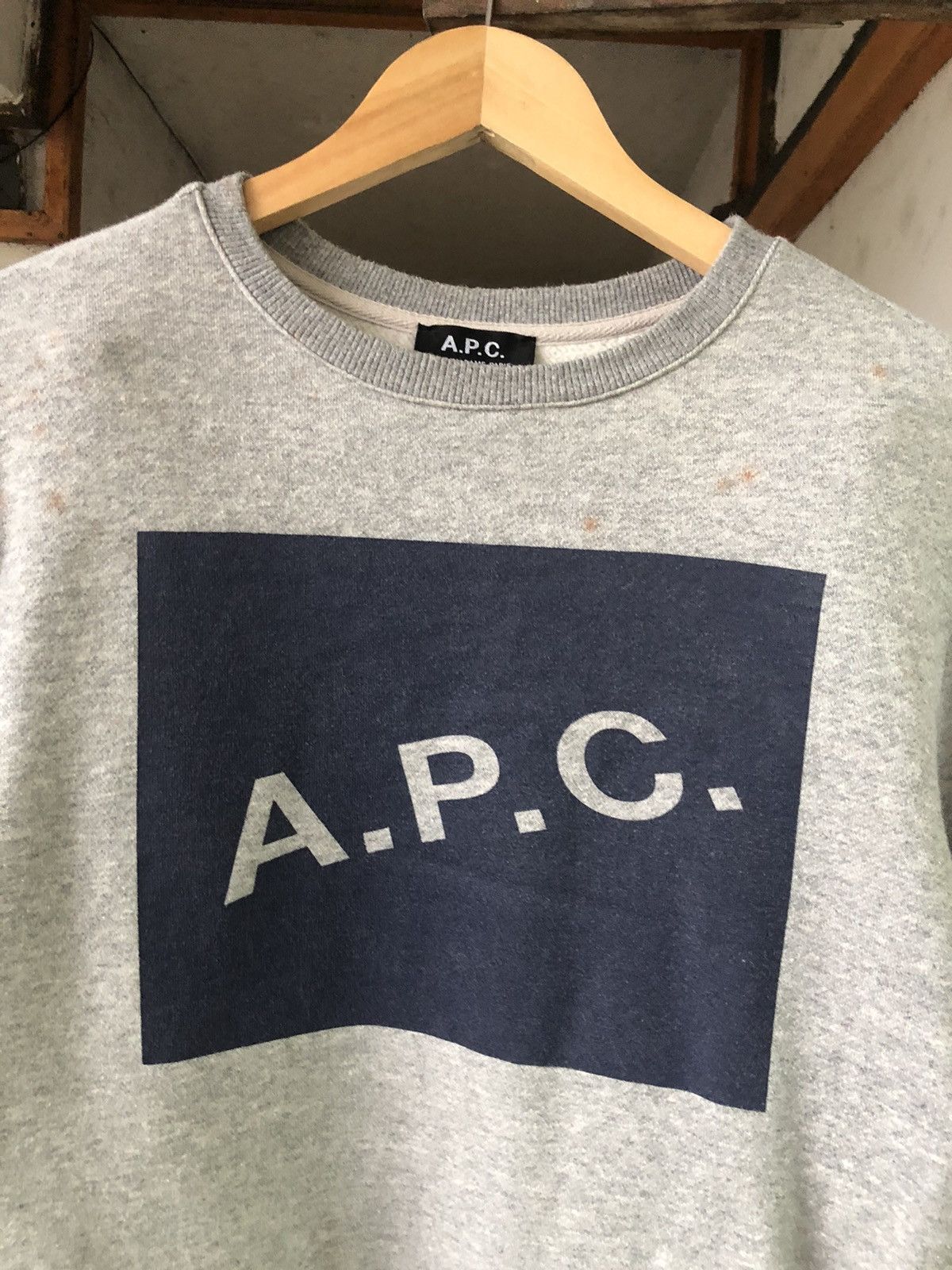 A.P.C. Vintage APC Big Logo Sweatshirt Women Size M / US 6-8 / IT 42-44 - 2 Thumbnail