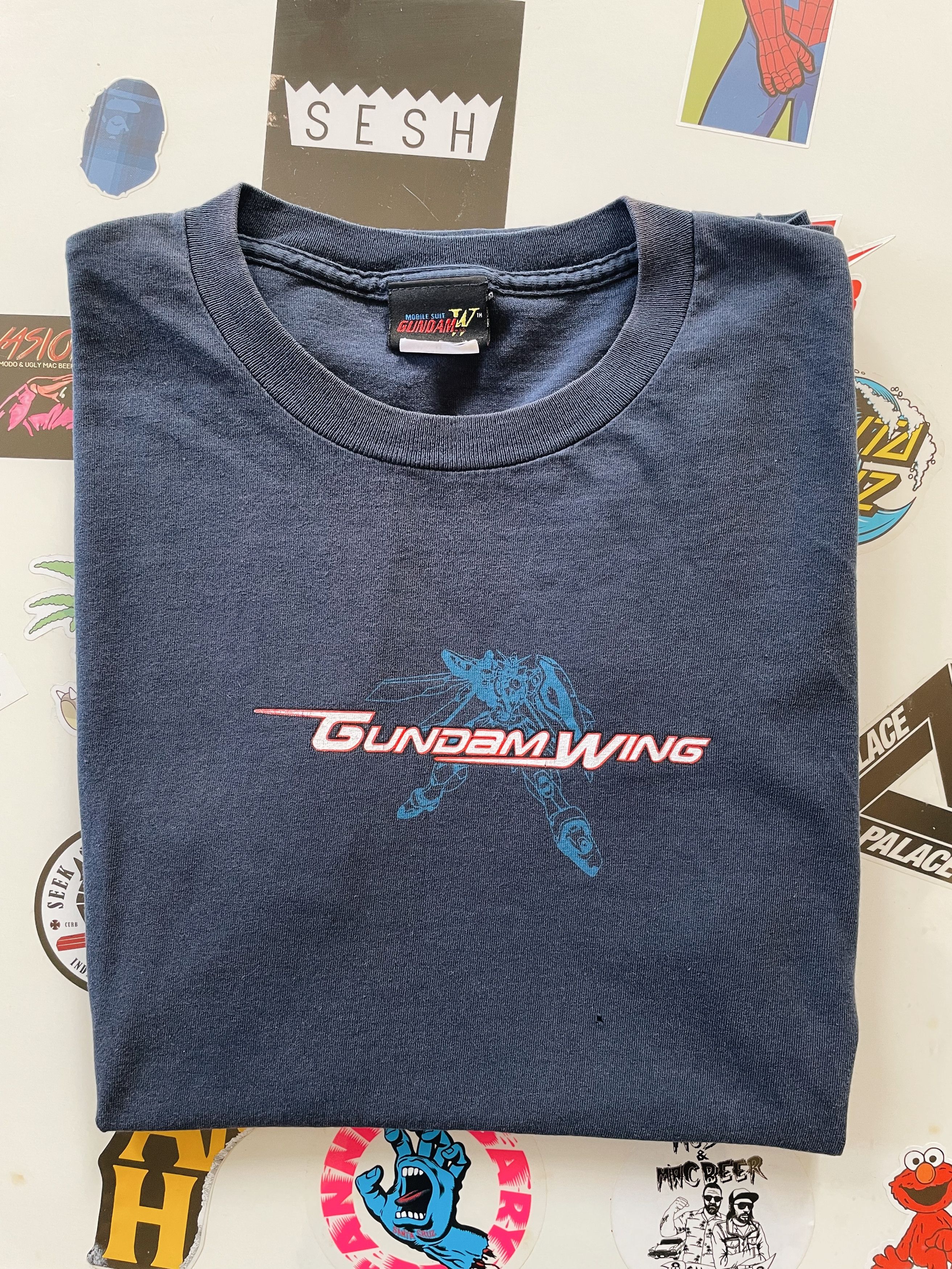 Anime Vintage 00s Mobile Suit Gundam Wing T-shirt Navy Size US M / EU 48-50 / 2 - 8 Thumbnail