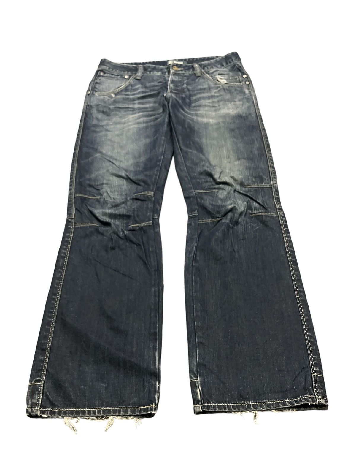 Japanese Brand × Vintage FLARED💥 & BRAGG DISTRESSED DENIM PANT Size US 33 - 4 Thumbnail