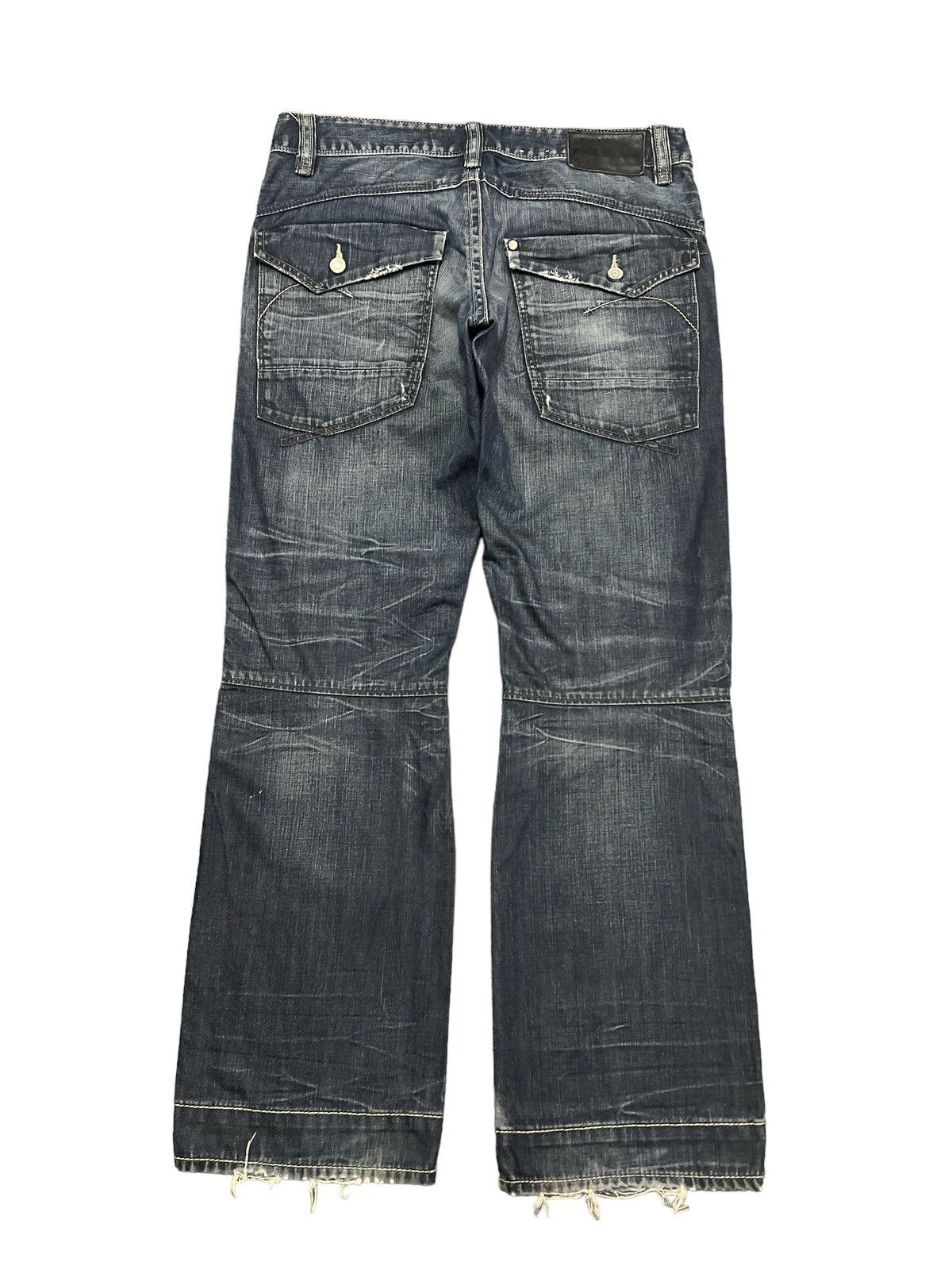 Japanese Brand × Vintage FLARED💥 & BRAGG DISTRESSED DENIM PANT Size US 33 - 6 Thumbnail