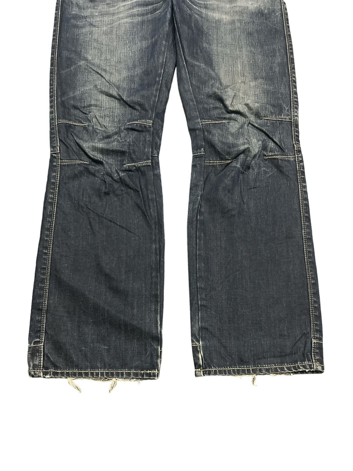 Japanese Brand × Vintage FLARED💥 & BRAGG DISTRESSED DENIM PANT Size US 33 - 3 Thumbnail