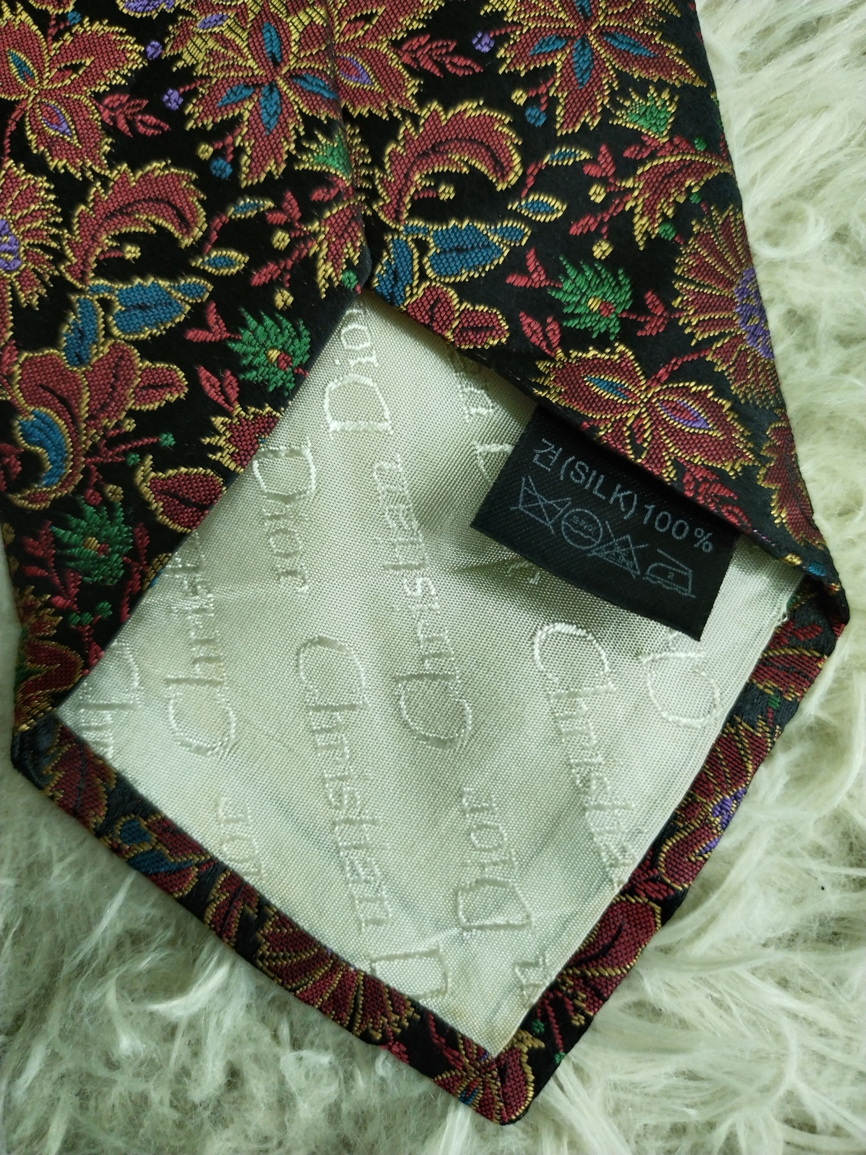 Christian Dior Monsieur VINTAGE SILK FLOWER DESIGN 2 SILK TIES FOR MEN Size ONE SIZE - 8 Thumbnail