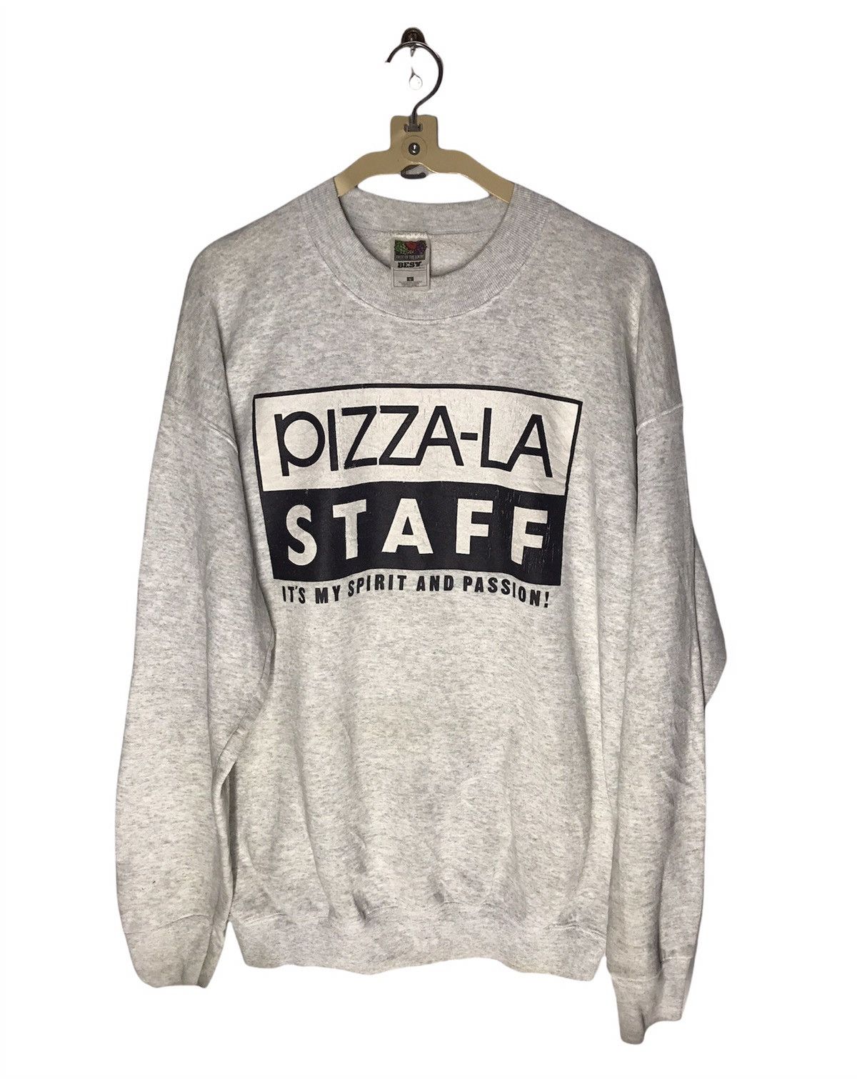 Pizza la sweatshirt by fruit of the loom