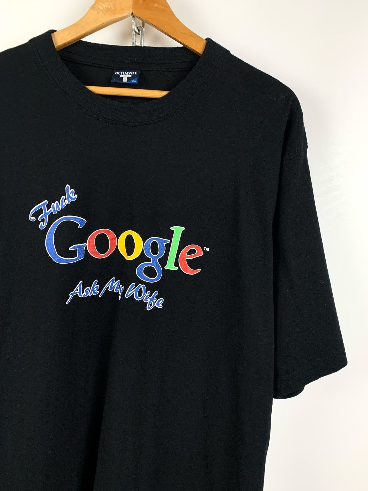 Vintage Vintage Fuck Google Ask My Wife T-Shirt Size US XL / EU 56 / 4 - 3 Thumbnail