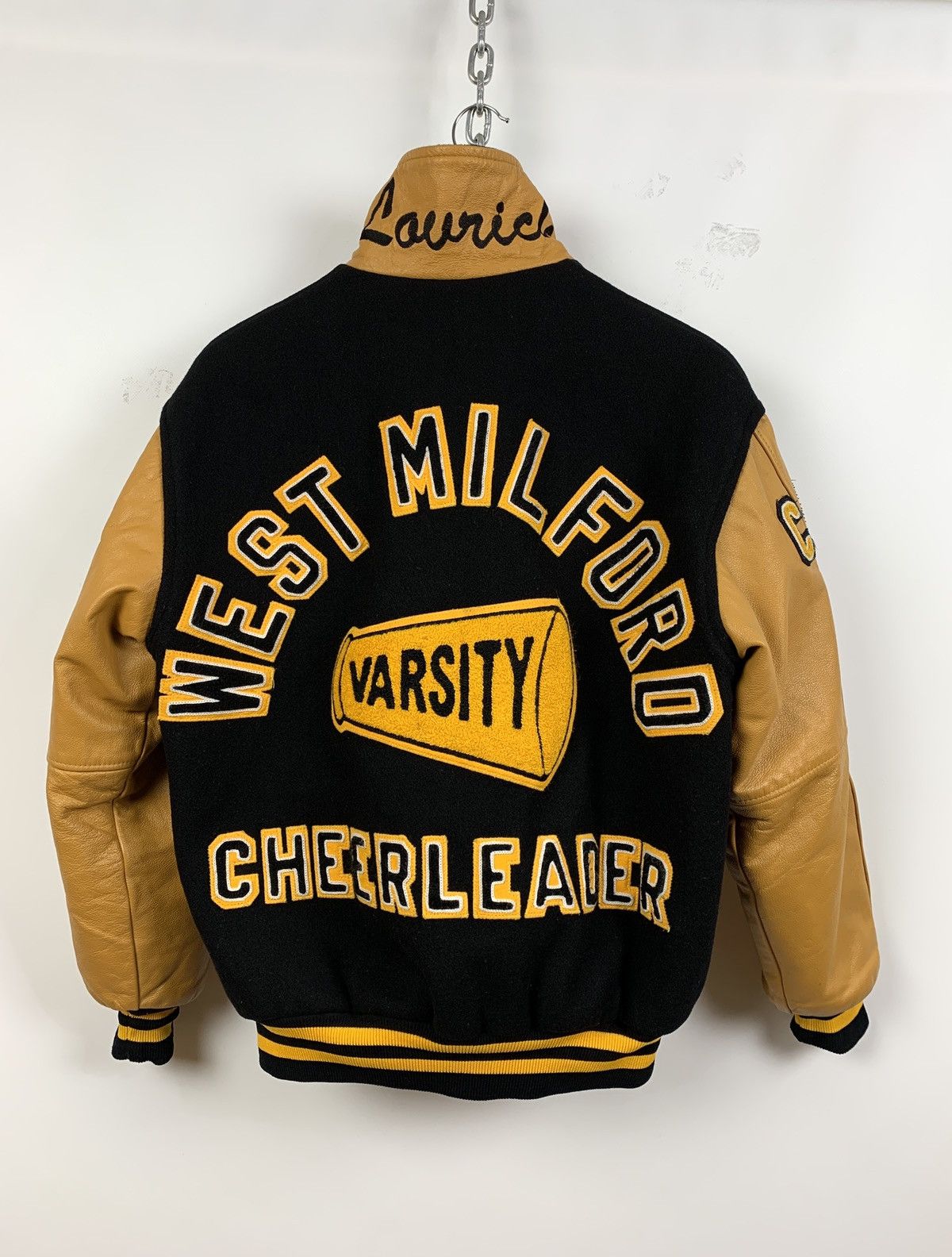 Vintage West Milford Varsity Leather/Wool Jacket Made In USA