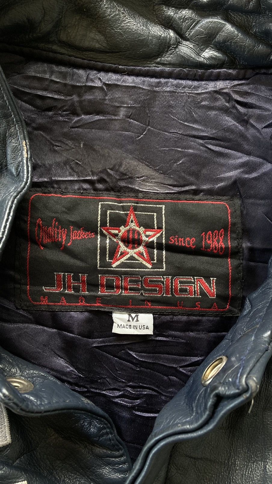 JH Design VINTAGE 1980s ROUSH RACING BY JH DESIGN LEATHER JACKET Size US M / EU 48-50 / 2 - 5 Thumbnail