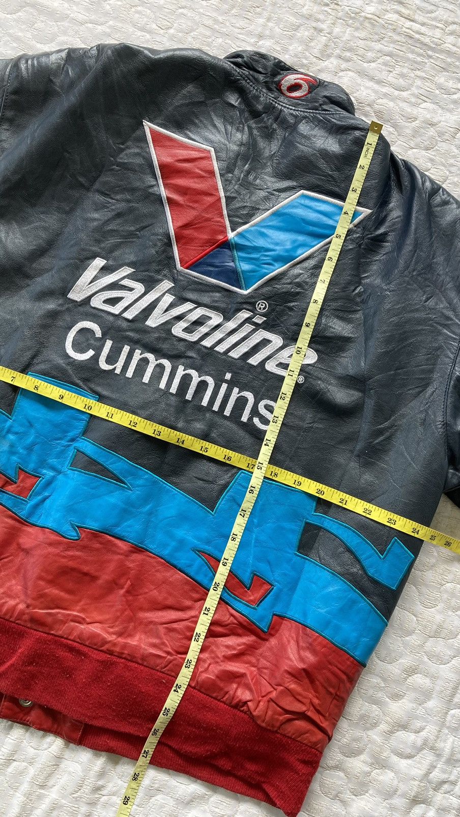 JH Design VINTAGE 1980s ROUSH RACING BY JH DESIGN LEATHER JACKET Size US M / EU 48-50 / 2 - 3 Thumbnail