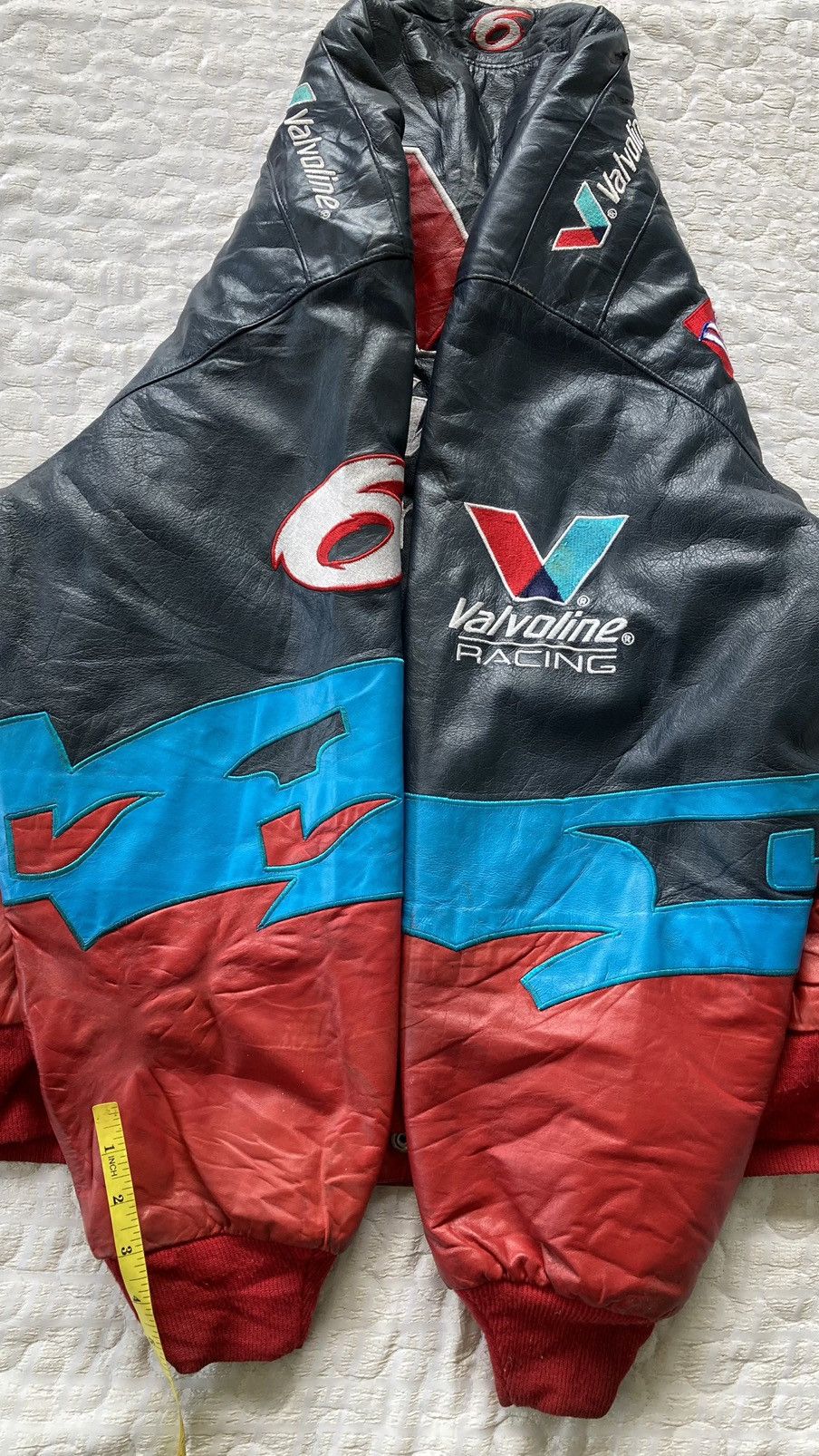 JH Design VINTAGE 1980s ROUSH RACING BY JH DESIGN LEATHER JACKET Size US M / EU 48-50 / 2 - 8 Thumbnail