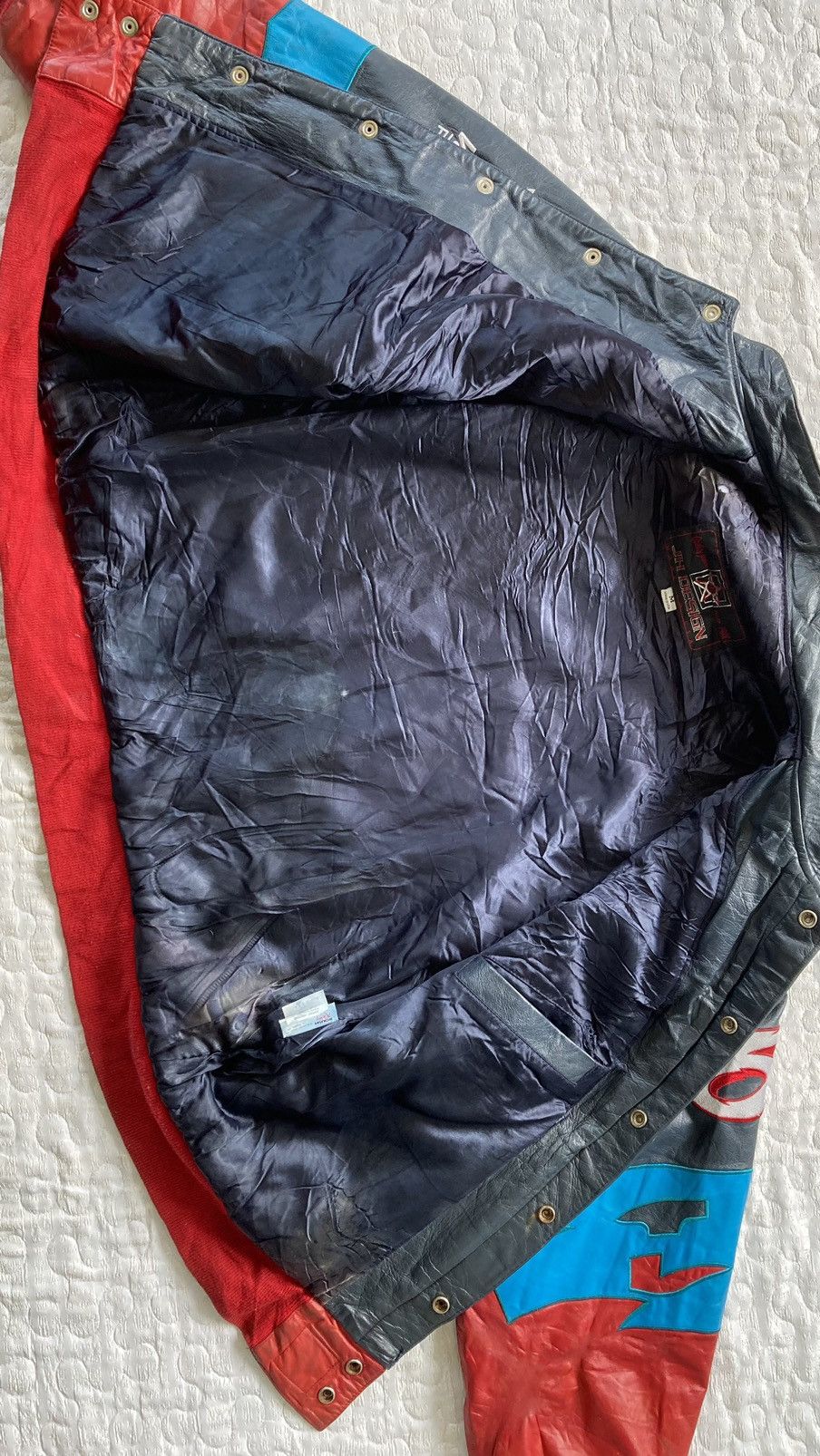 JH Design VINTAGE 1980s ROUSH RACING BY JH DESIGN LEATHER JACKET Size US M / EU 48-50 / 2 - 10 Thumbnail
