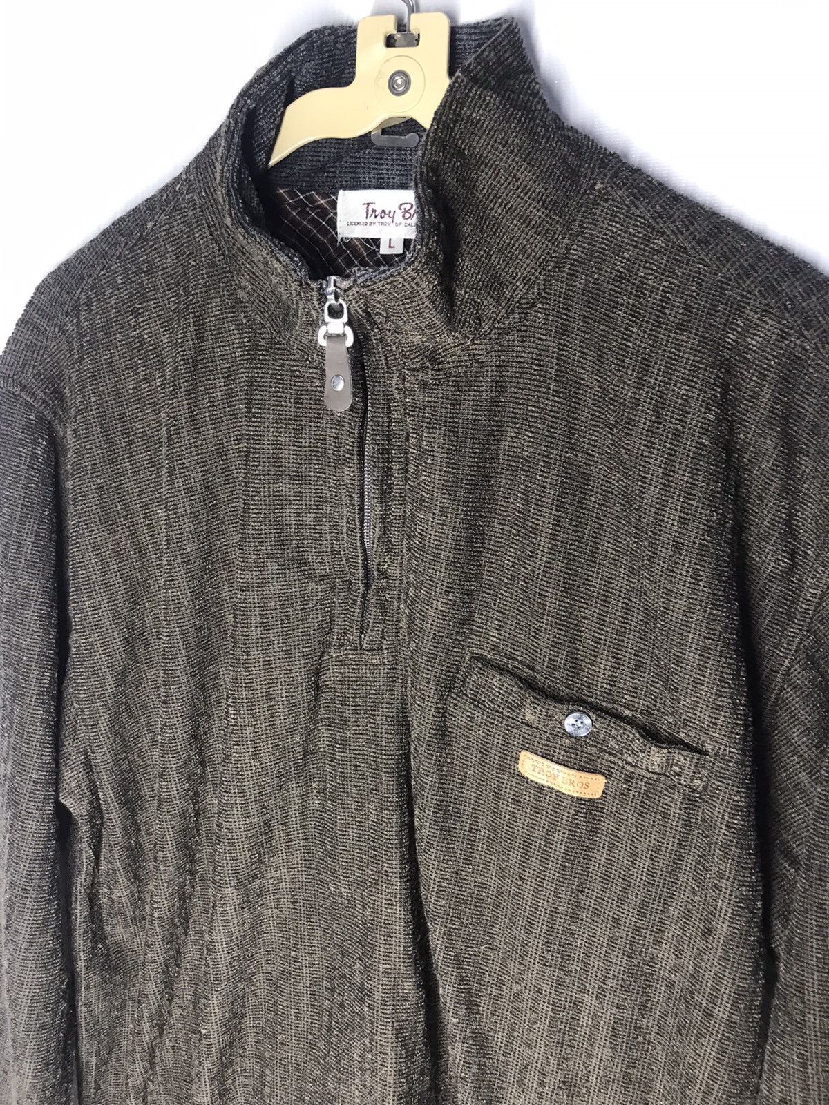 Japanese Brand Knit sweatshirt half zipper by Troy bros Size US M / EU 48-50 / 2 - 4 Thumbnail