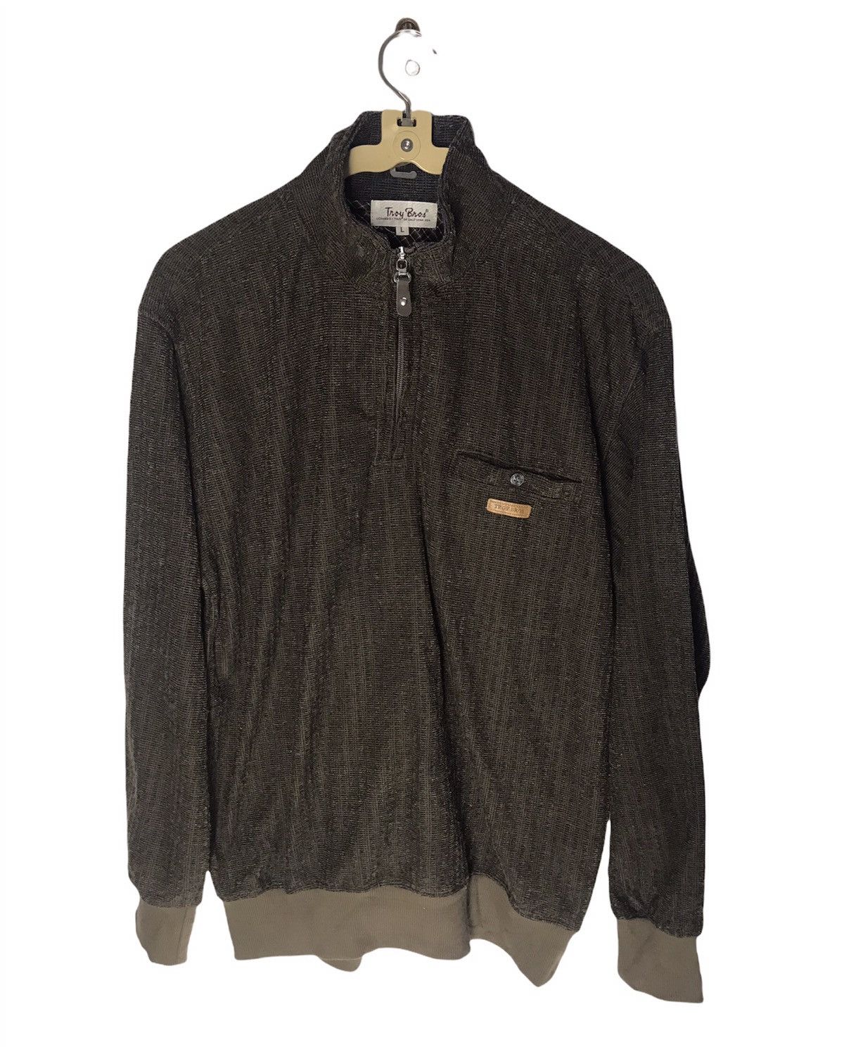 Japanese Brand Knit sweatshirt half zipper by Troy bros Size US M / EU 48-50 / 2 - 1 Thumbnail