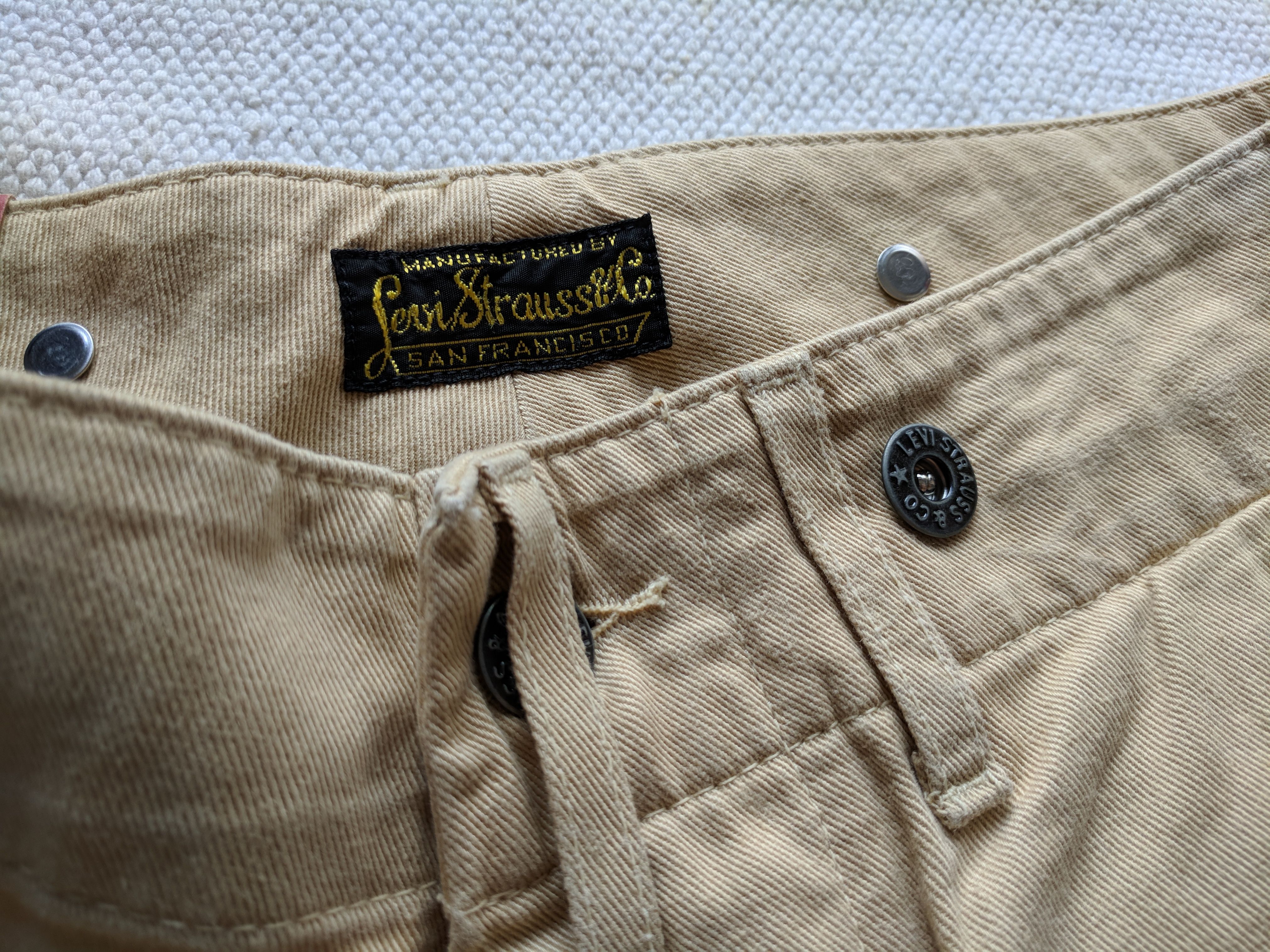 Levi's Levis LVC vintage clothing San Francisco deadstock khakis chino 1920s style pants size 29 30 Size US 29 - 5 Thumbnail