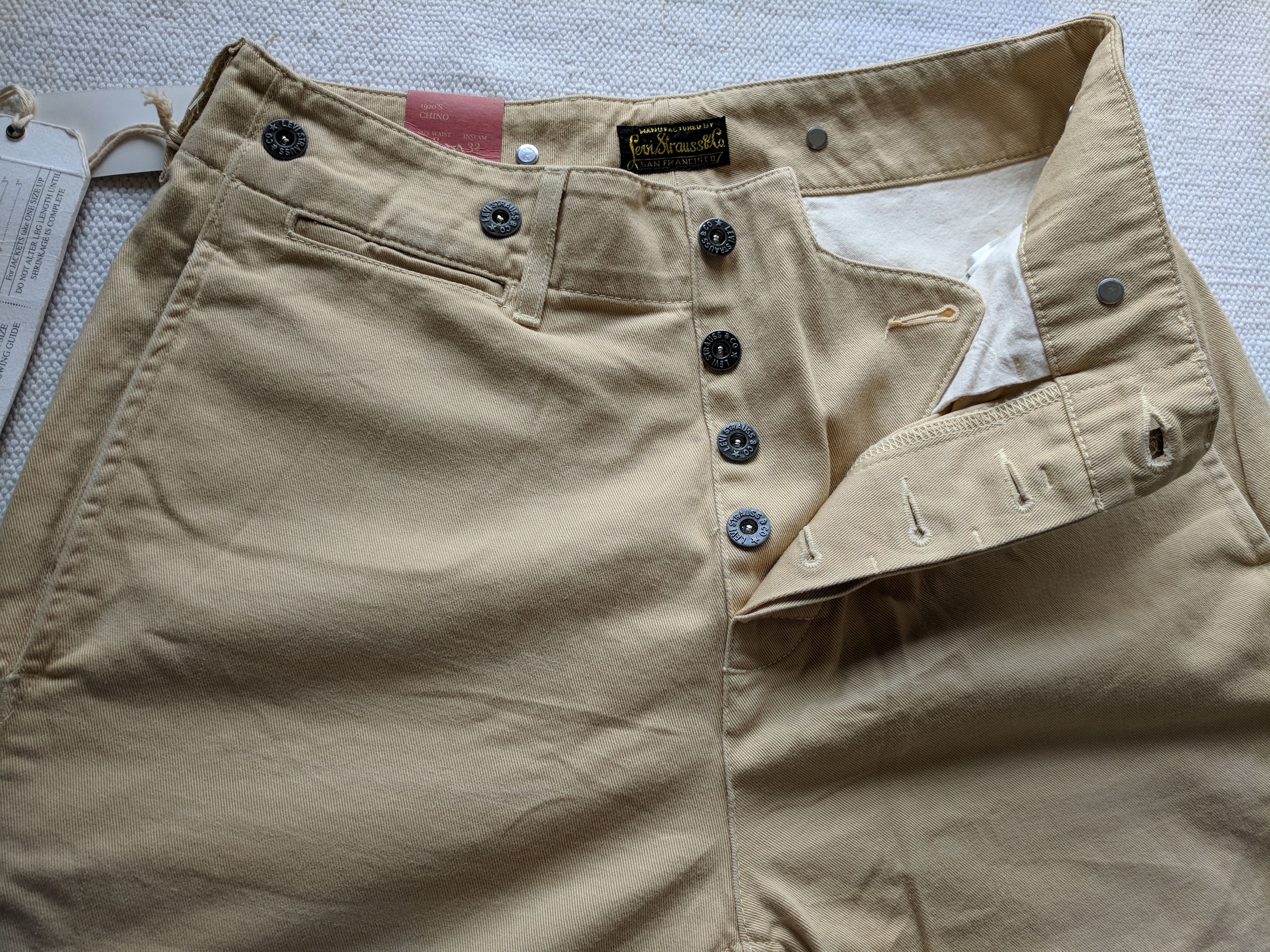 Levi's Levis LVC vintage clothing San Francisco deadstock khakis chino 1920s style pants size 29 30 Size US 29 - 6 Thumbnail