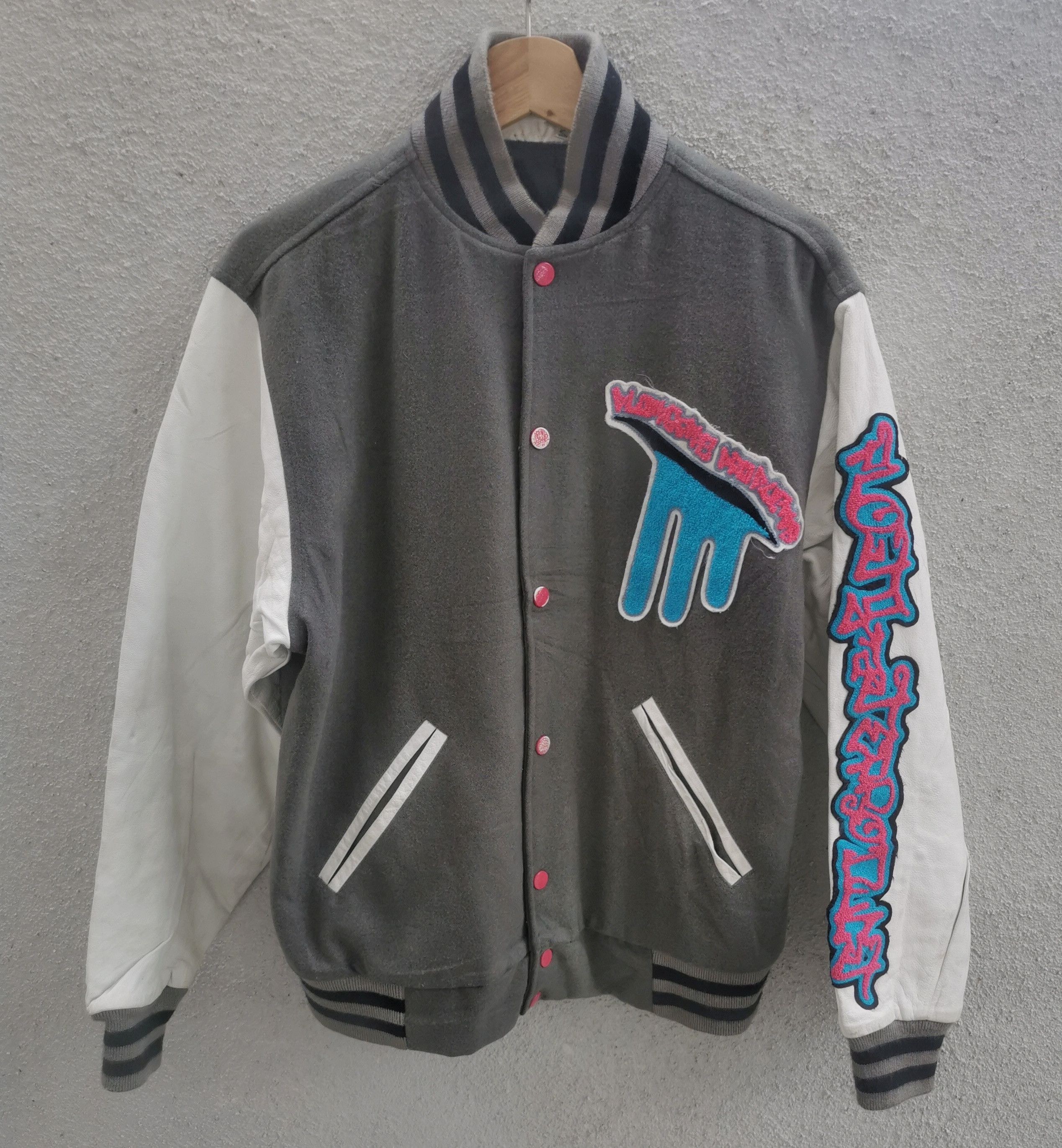 BIGI Plotgate Hip Hop Leather Varsity Jacket Size US M / EU 48-50 / 2 - 1 Thumbnail