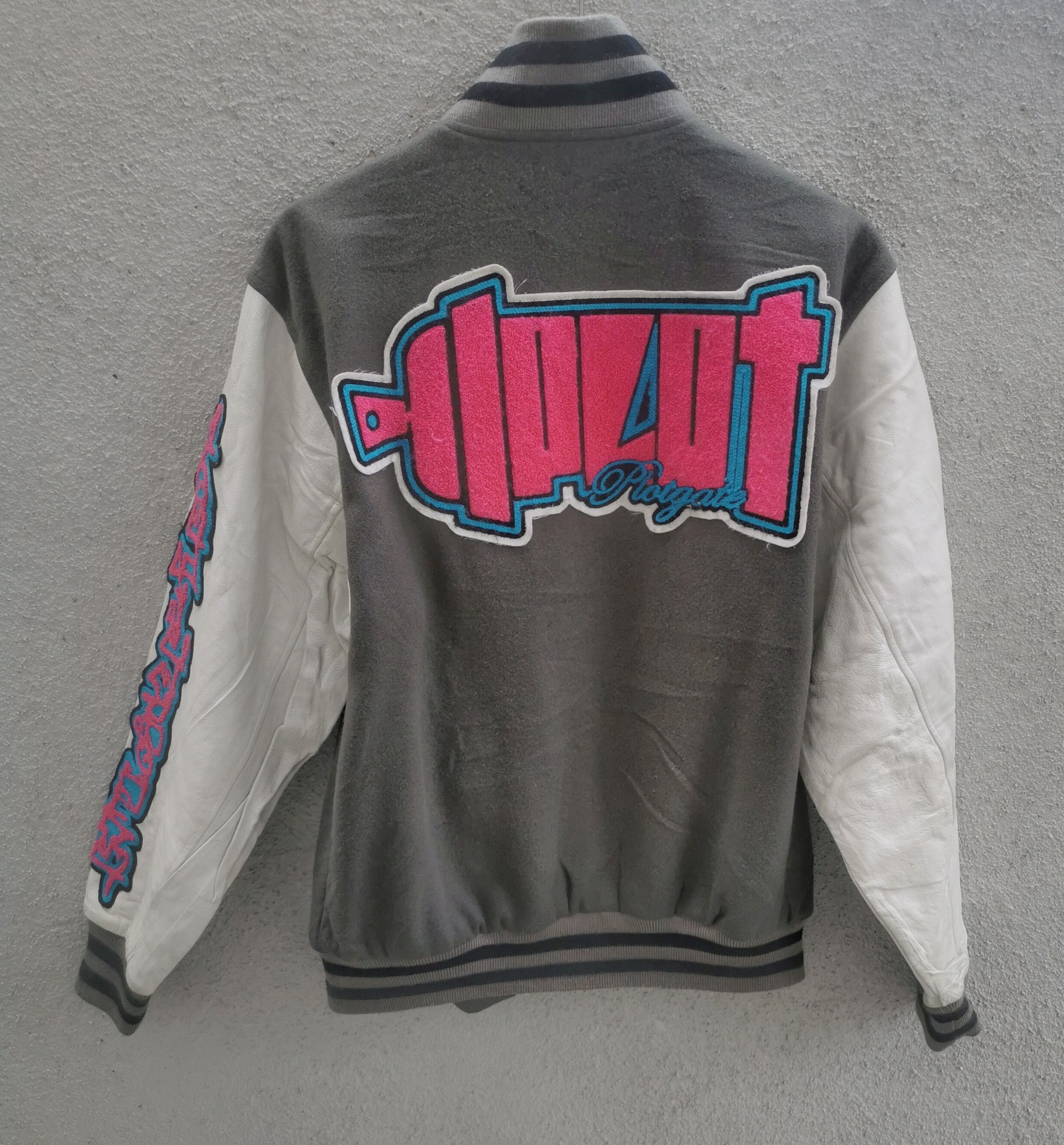 BIGI Plotgate Hip Hop Leather Varsity Jacket Size US M / EU 48-50 / 2 - 2 Thumbnail
