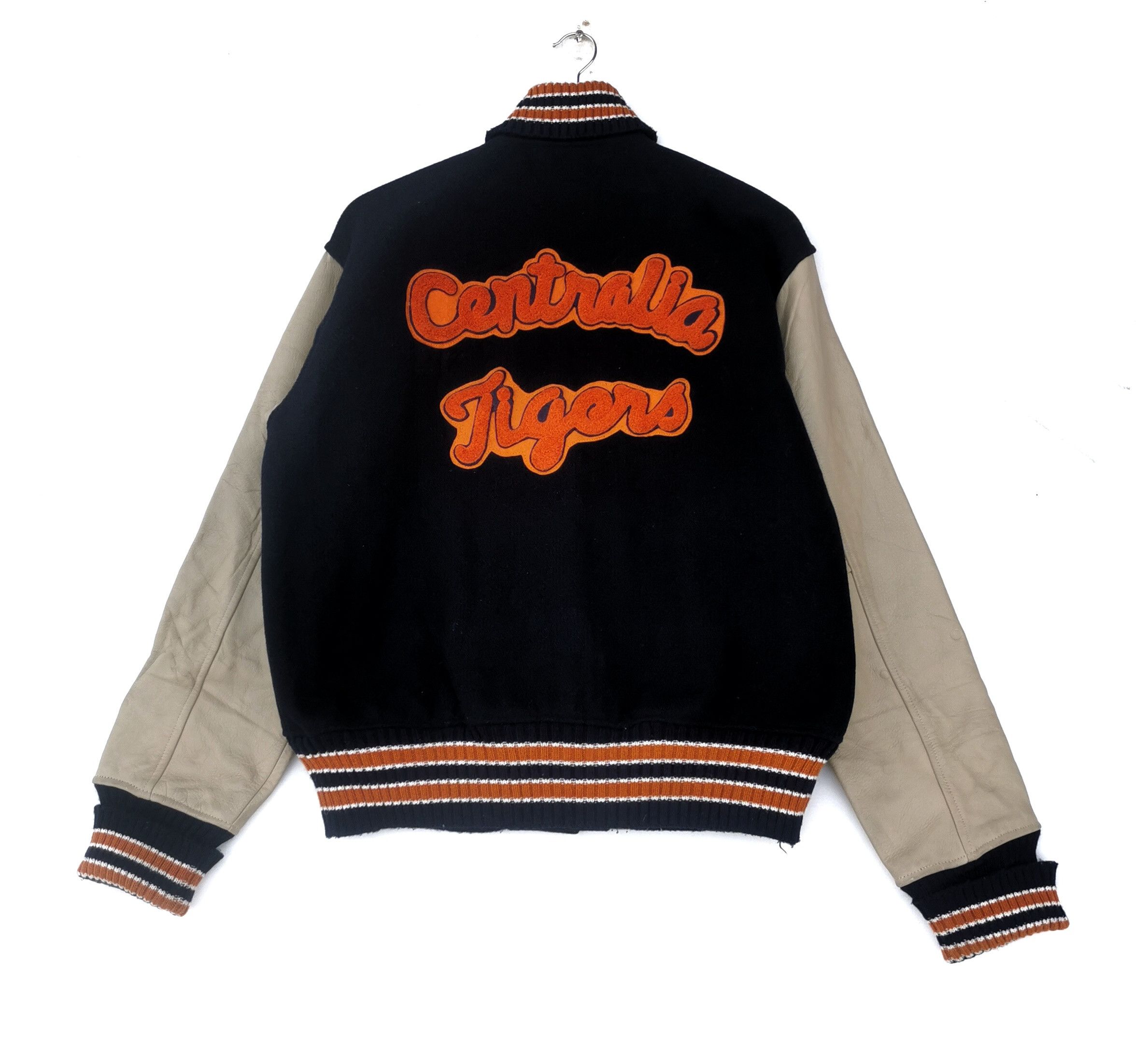 Japanese Brand Houston Varsity Bomber Leather Wool Jacket Size US M / EU 48-50 / 2 - 2 Thumbnail