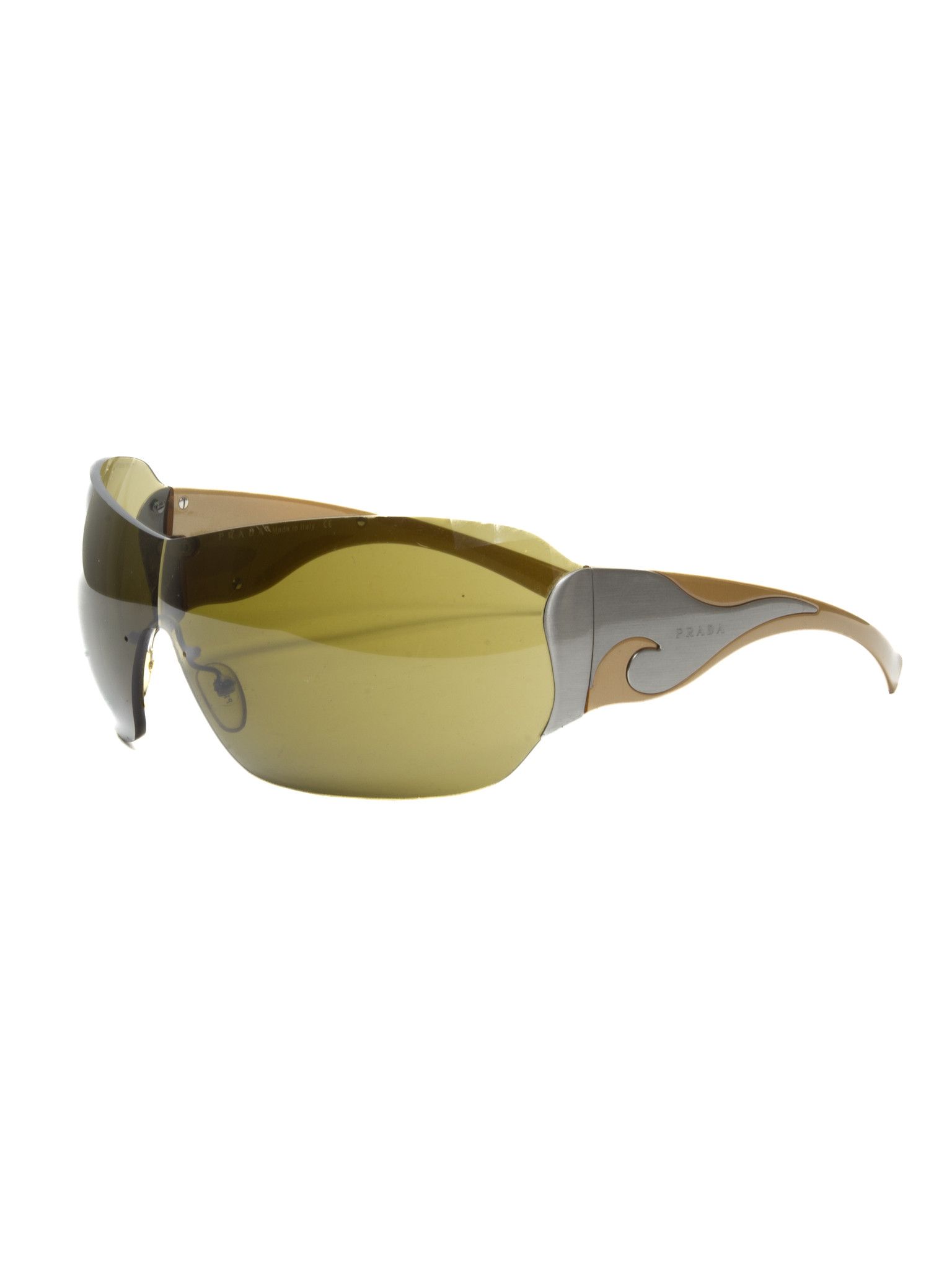 image of Prada Y2K Chrome Wave Sunglasses, Men's