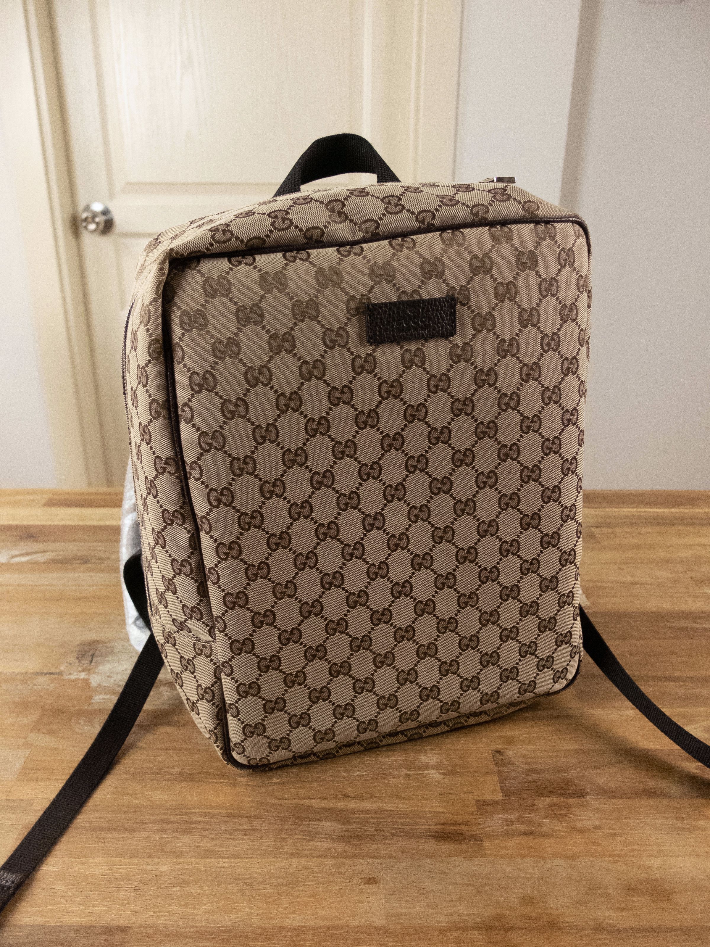 Gucci GUCCI beige GG Guccissima supreme canvas backpack Size ONE SIZE - 3 Thumbnail