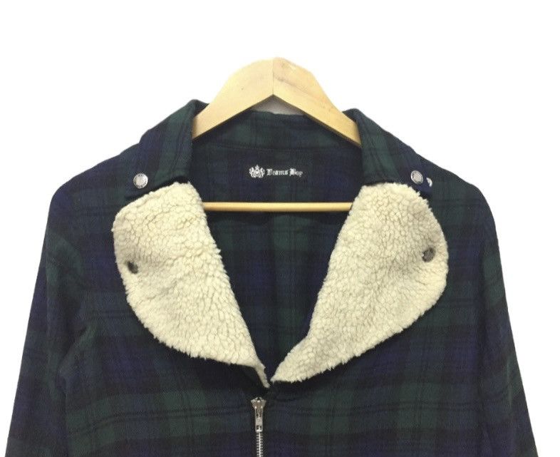 Beams Plus BEAMS Blackwatch tartan plaid Punk Sherpa collar jacket Size S / US 4 / IT 40 - 4 Thumbnail