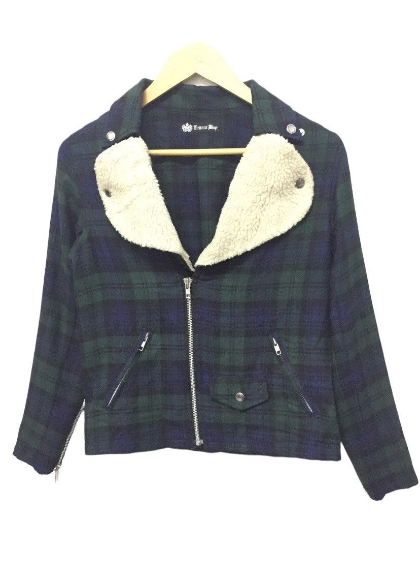 Beams Plus BEAMS Blackwatch tartan plaid Punk Sherpa collar jacket Size S / US 4 / IT 40 - 3 Thumbnail