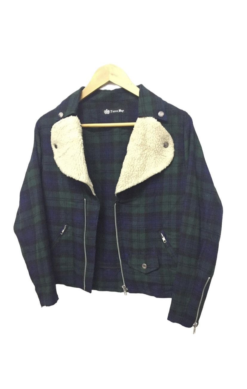 Beams Plus BEAMS Blackwatch tartan plaid Punk Sherpa collar jacket Size S / US 4 / IT 40 - 2 Thumbnail