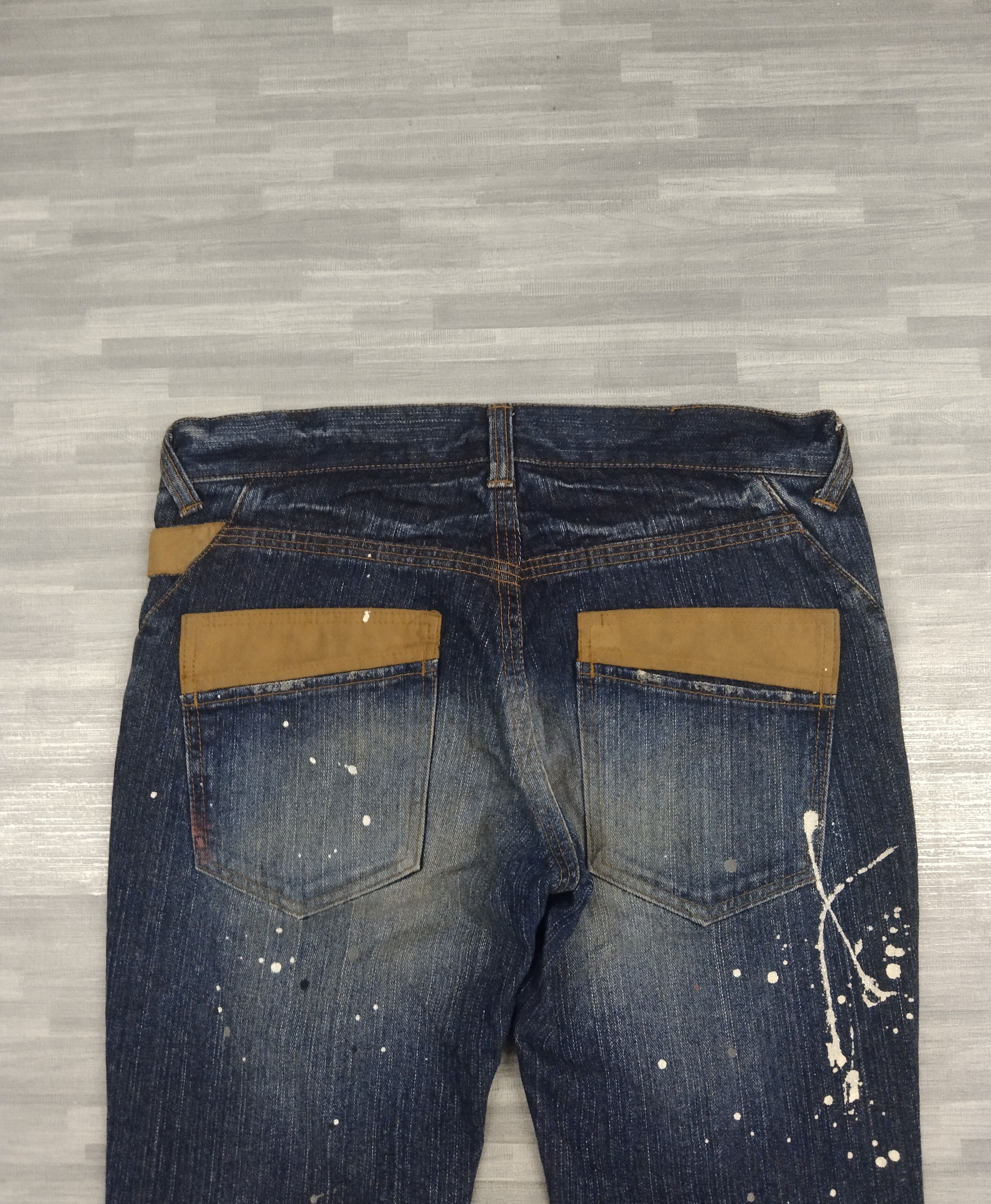 Japanese Brand SUPER SICK SPLATTED GARAGE BLUE MADE IN JAPAN Size US 31 - 5 Thumbnail