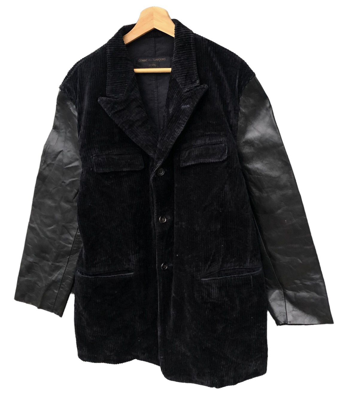 Comme des Garcons Homme Plus AD1995 CDGH sleeve leather corduroy coat Size US M / EU 48-50 / 2 - 4 Thumbnail