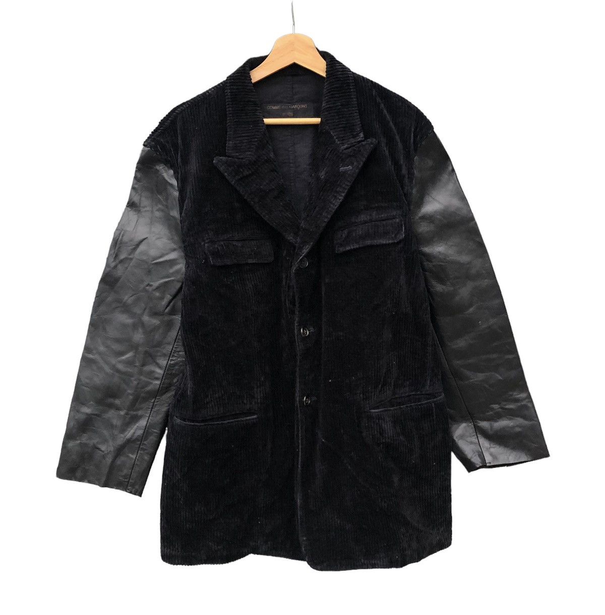 Comme des Garcons Homme Plus AD1995 CDGH sleeve leather corduroy coat Size US M / EU 48-50 / 2 - 2 Thumbnail