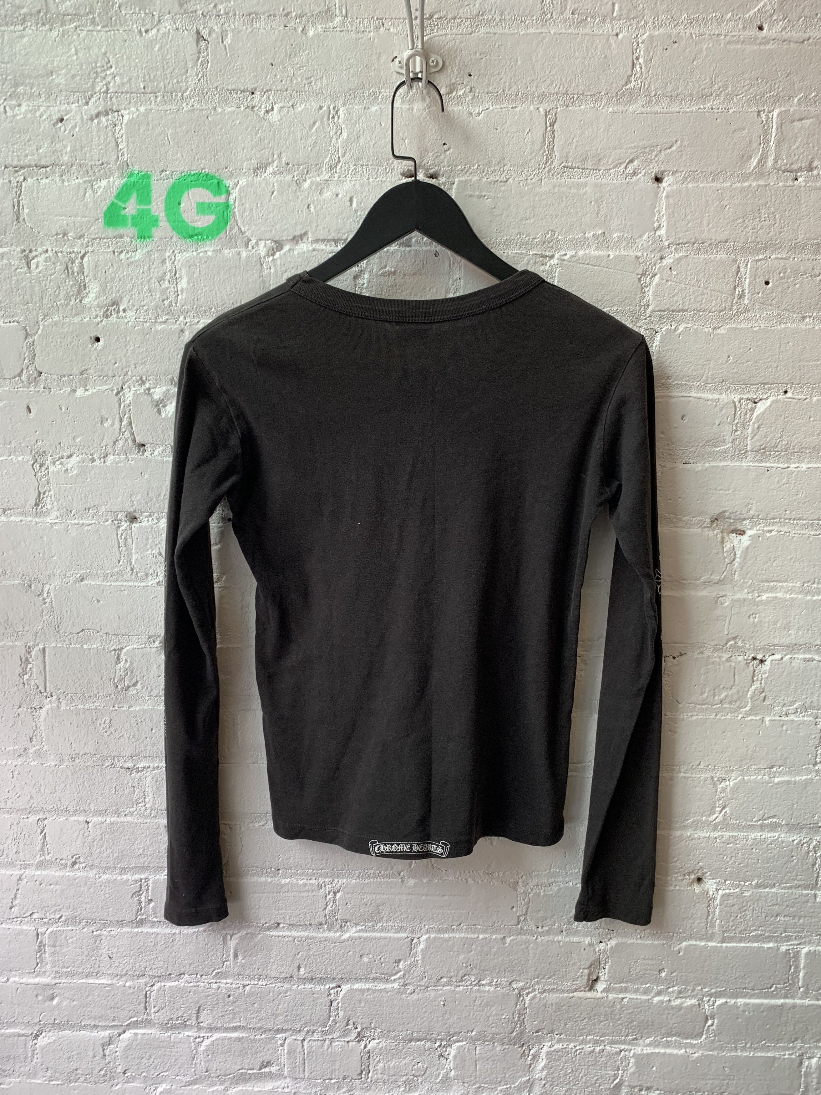 Chrome Hearts × Vintage Vintage Chrome Hearts Flooded Cross Sleeves LS Tee Sz XXS Size US XXS / EU 40 - 2 Thumbnail