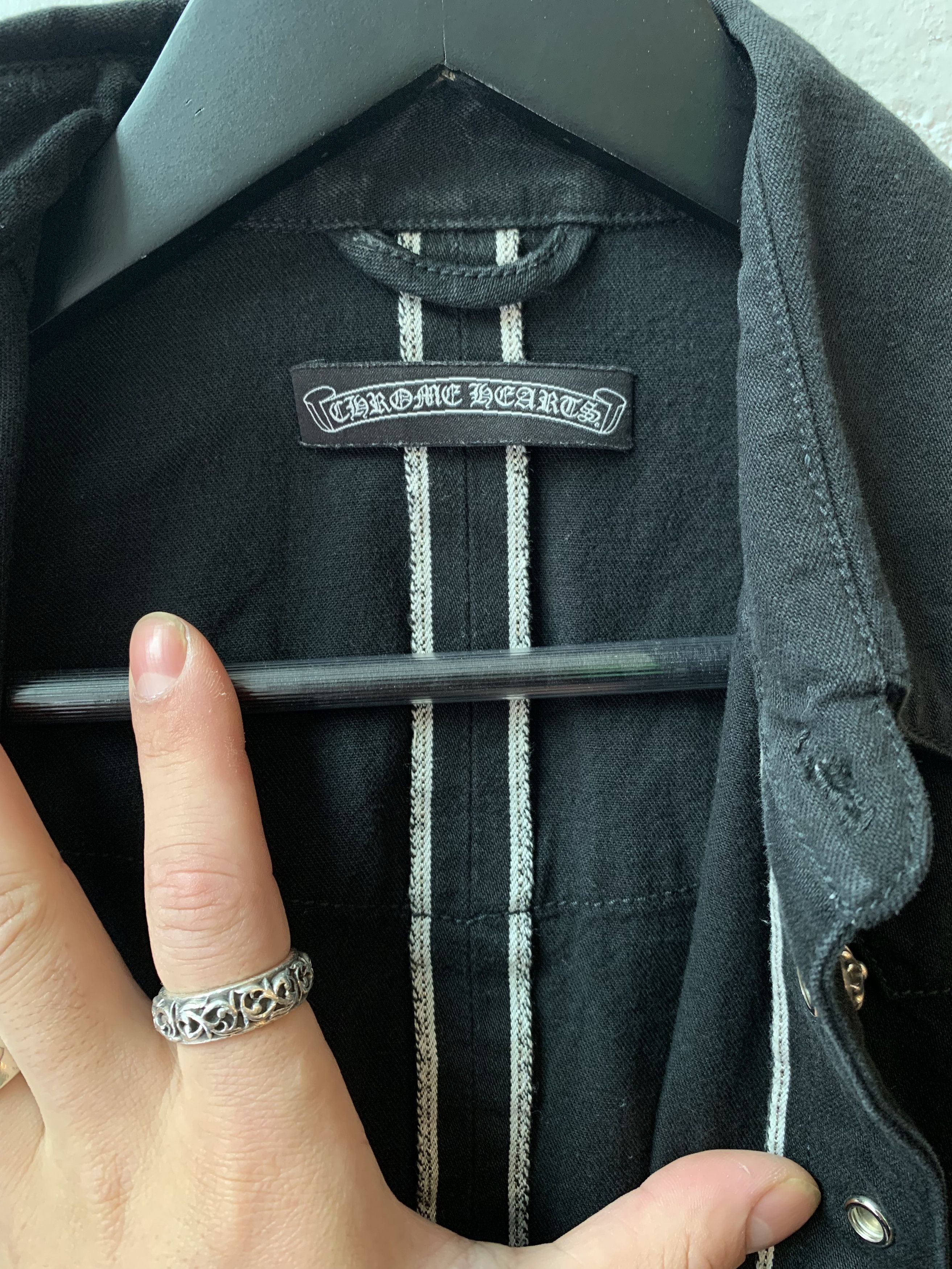 Chrome Hearts Chrome Hearts Cross Patch Workman's Button Up Sz M Size US S / EU 44-46 / 1 - 7 Thumbnail