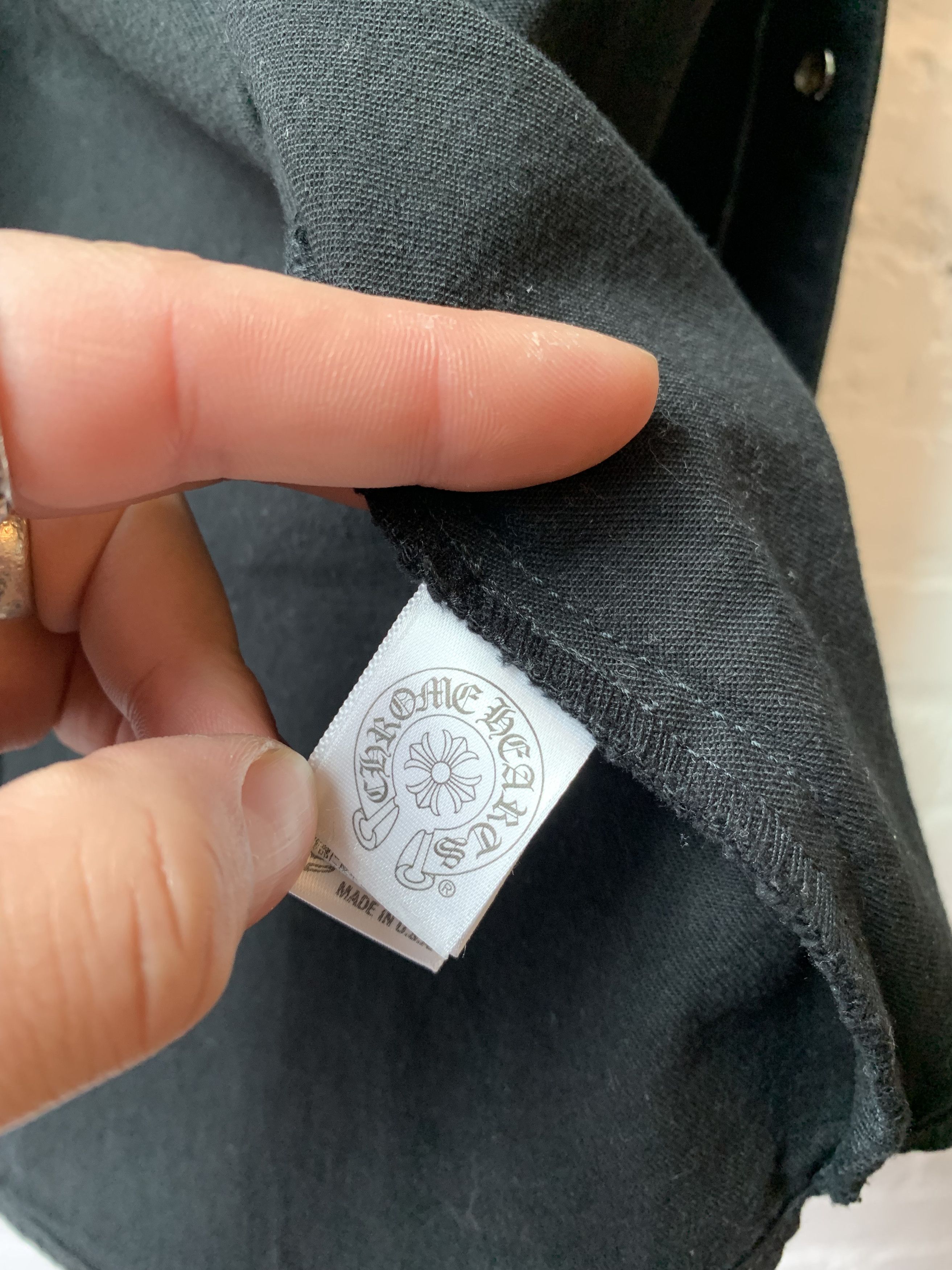 Chrome Hearts Chrome Hearts Cross Patch Workman's Button Up Sz M Size US S / EU 44-46 / 1 - 8 Thumbnail