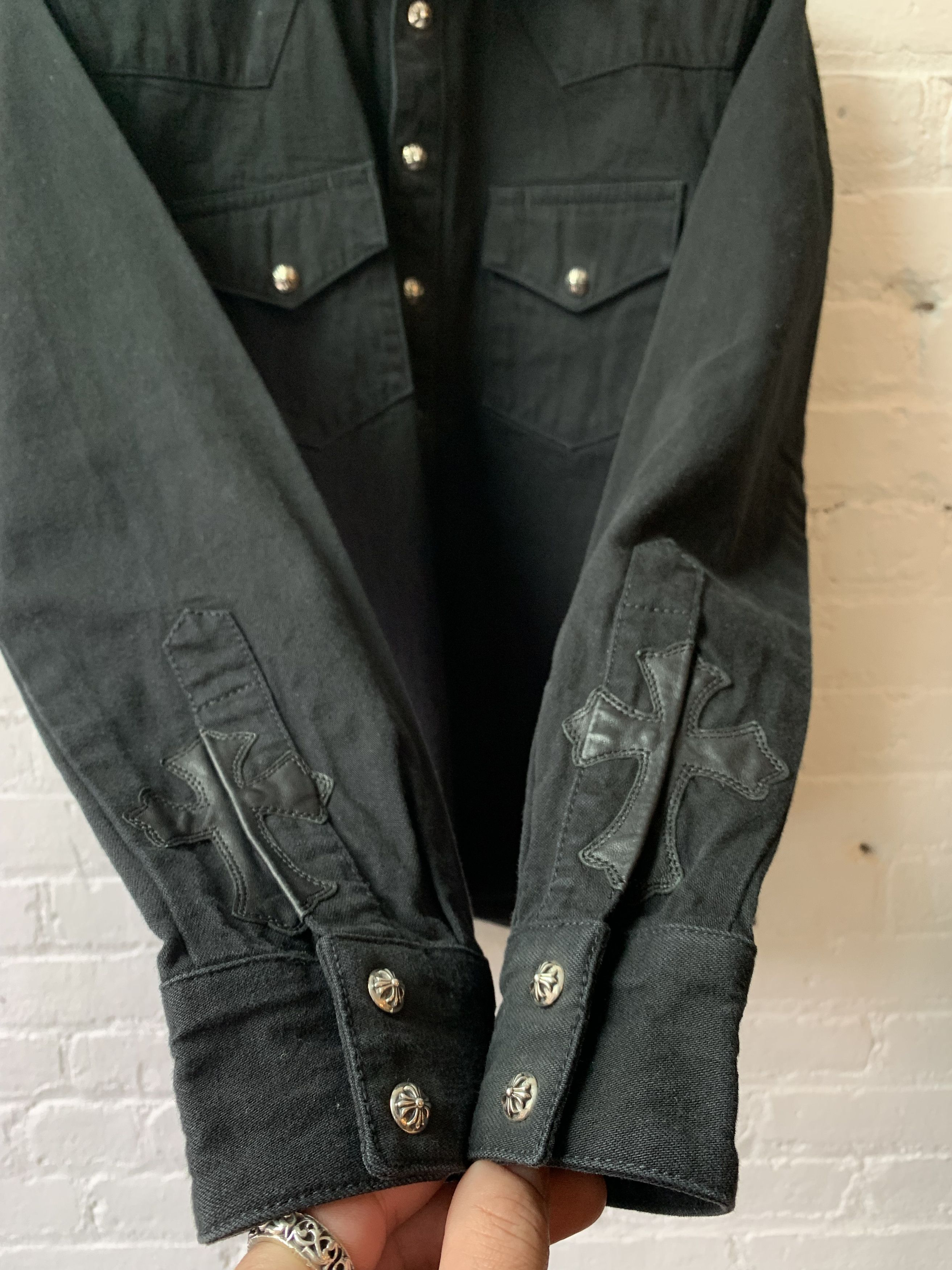 Chrome Hearts Chrome Hearts Cross Patch Workman's Button Up Sz M Size US S / EU 44-46 / 1 - 4 Thumbnail