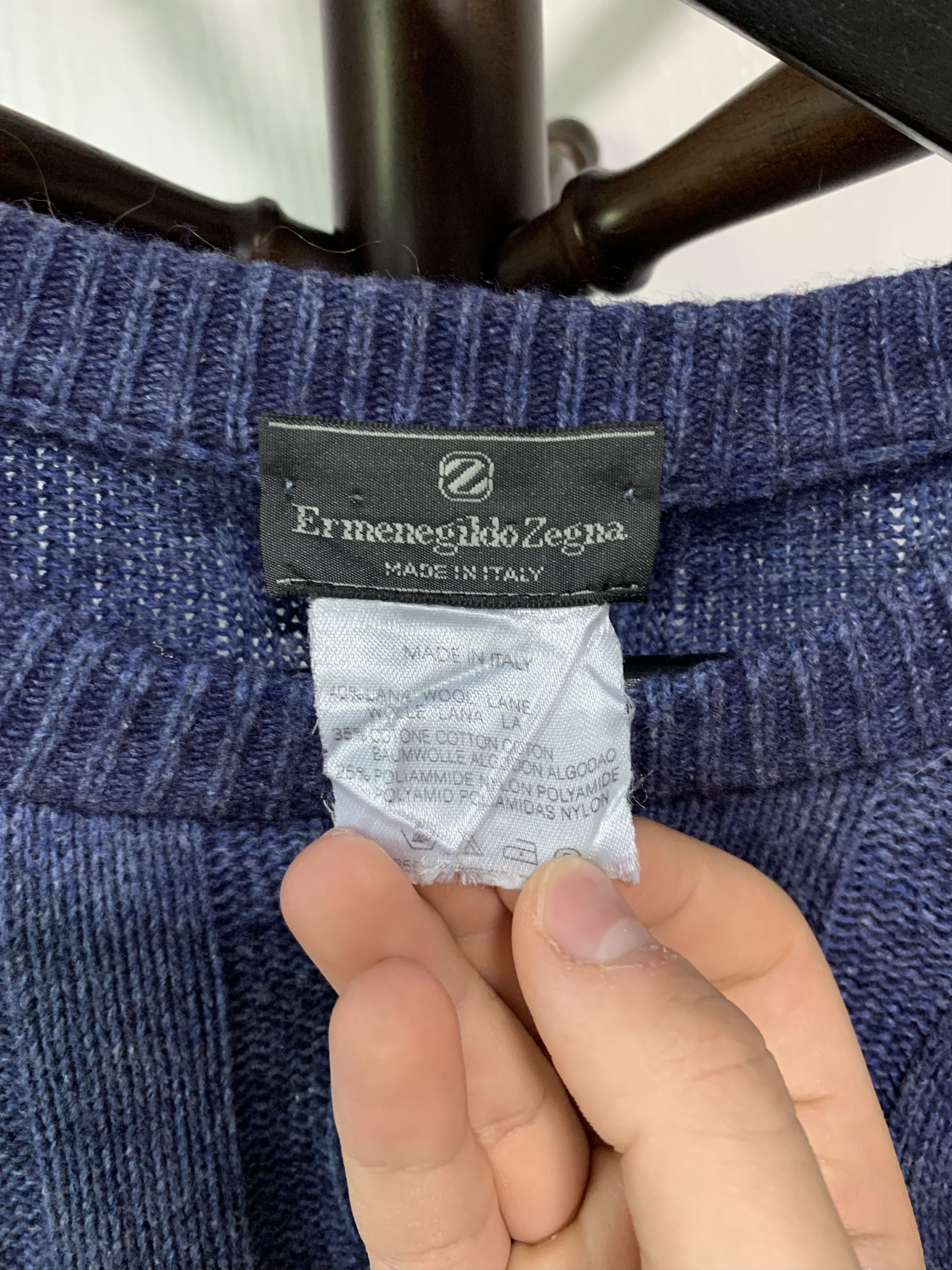 Ermenegildo Zegna Ermenegildo Zegna Knit Sweatshirt Size US XXL / EU 58 / 5 - 5 Thumbnail
