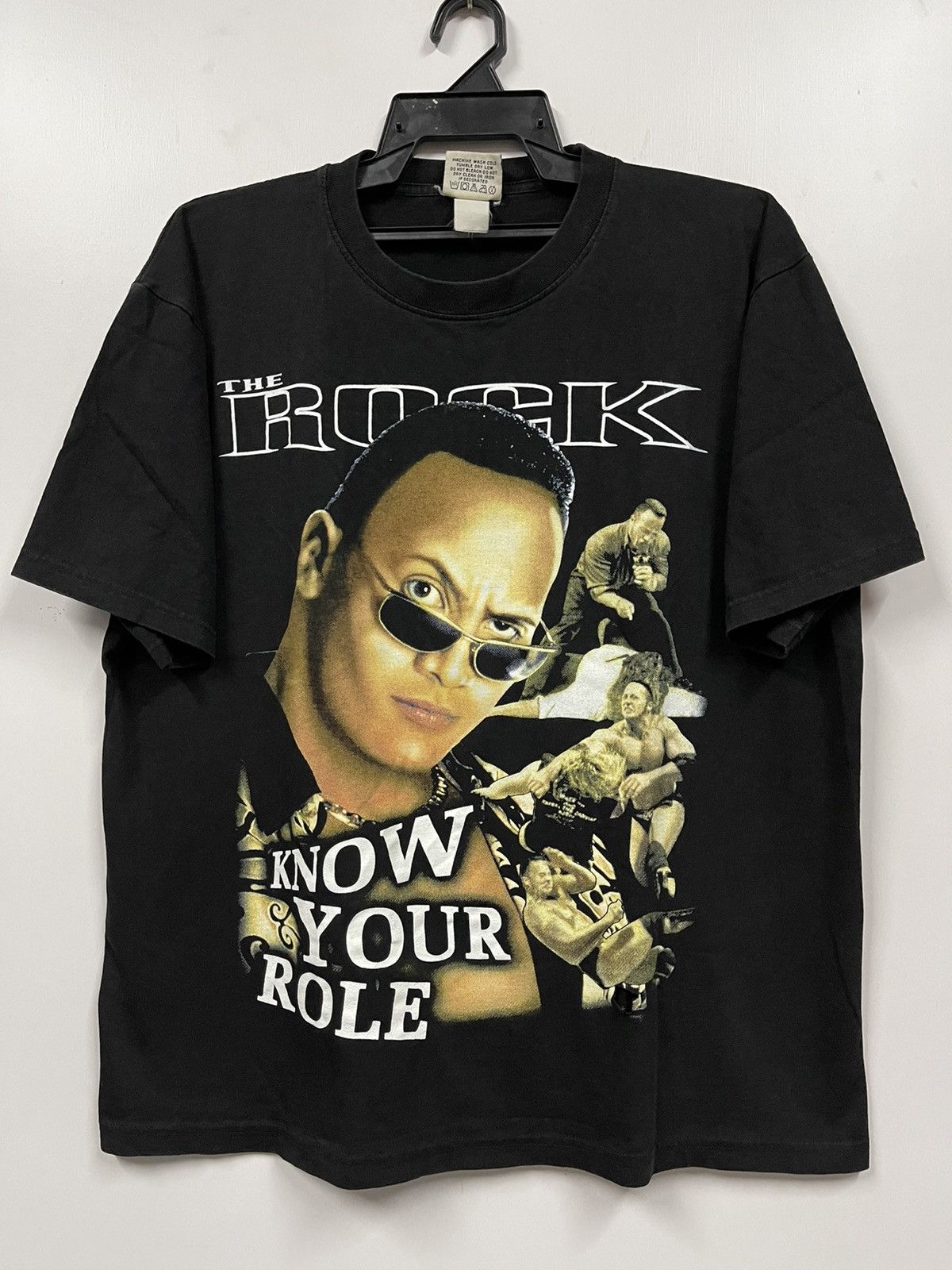 Rap Tees × Vintage × WCW/nWo Vintage 90s The Rock Know Your Role Wrestling Shirt Size US L / EU 52-54 / 3 - 1 Thumbnail