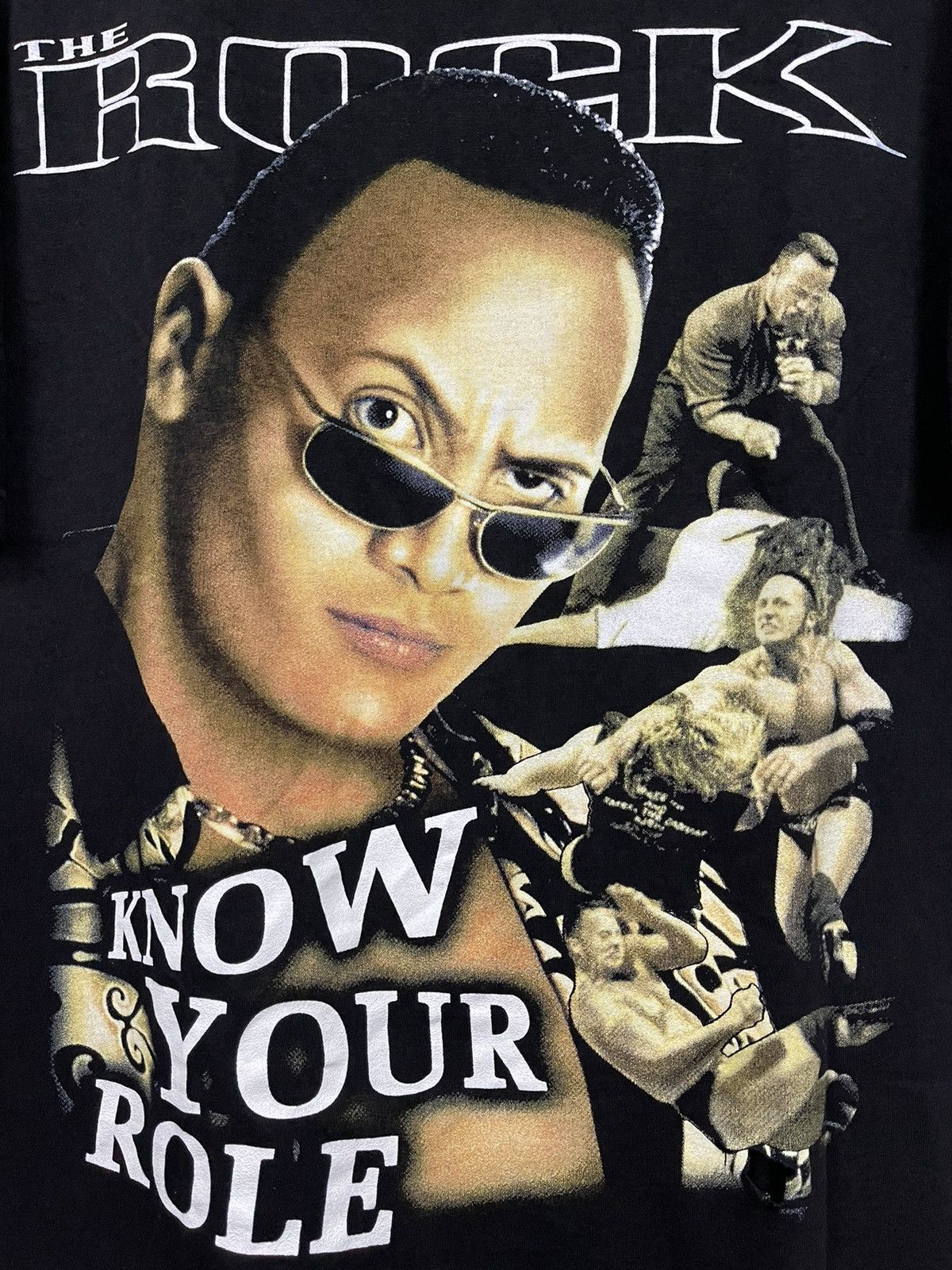 Rap Tees × Vintage × WCW/nWo Vintage 90s The Rock Know Your Role Wrestling Shirt Size US L / EU 52-54 / 3 - 2 Thumbnail